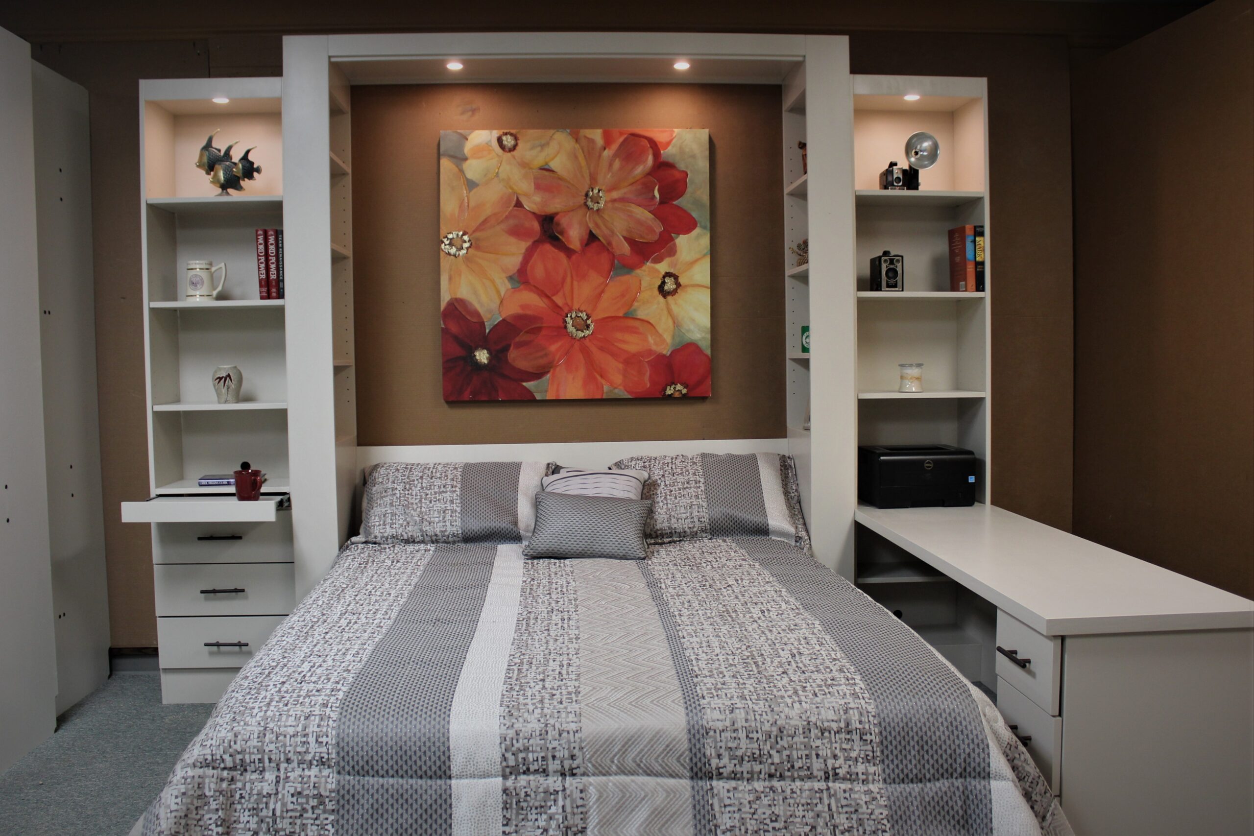 Dry Erase Murphy Bed Front Open