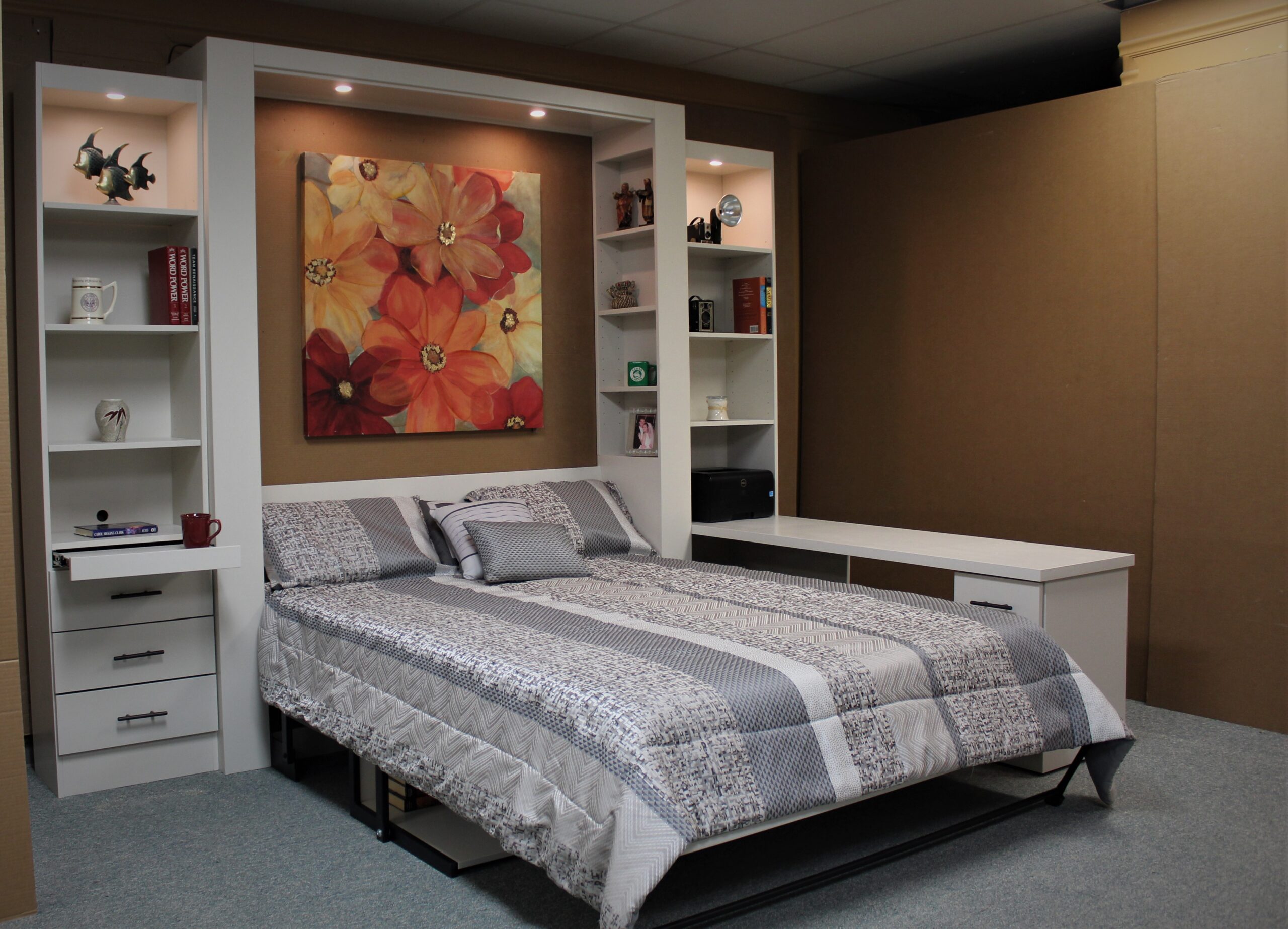 Dry Erase Murphy Bed Side Open