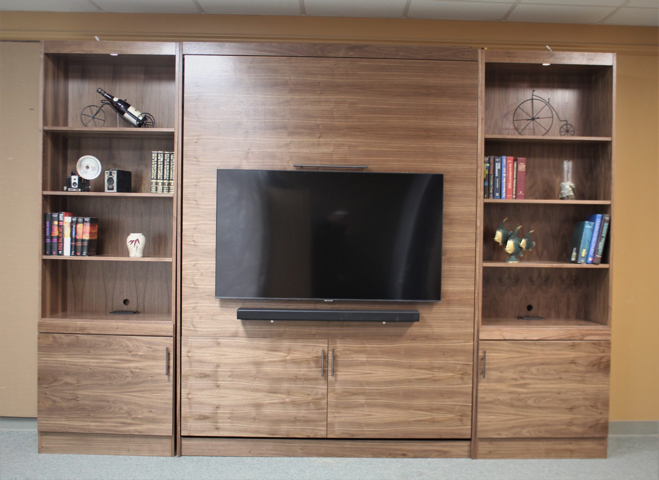 Manhattan Entertainment Center Murphy Bed Front View of Murphy Bed Shown Closed Front View