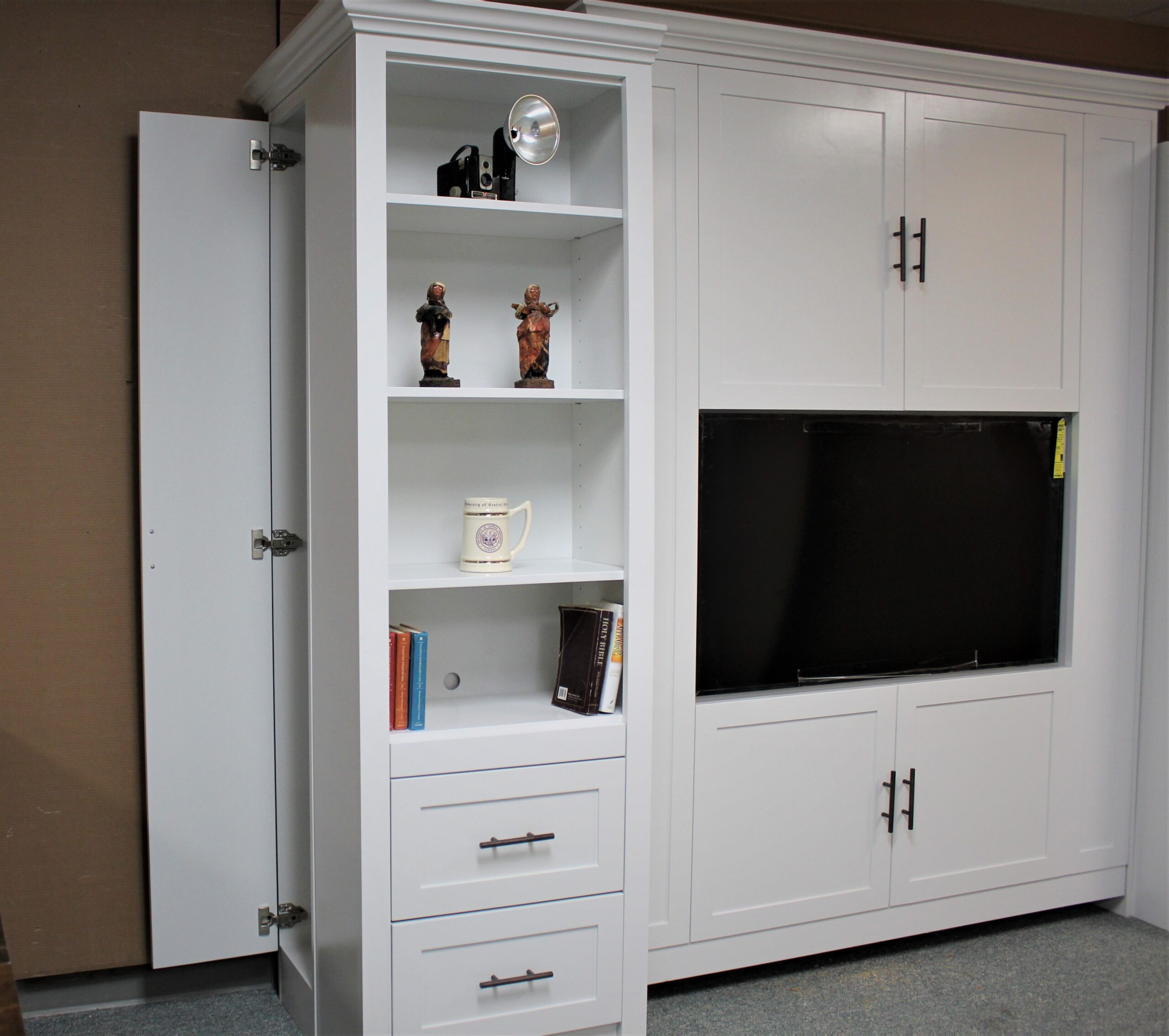 113-1121 Entertainment bookcase and wardrobe