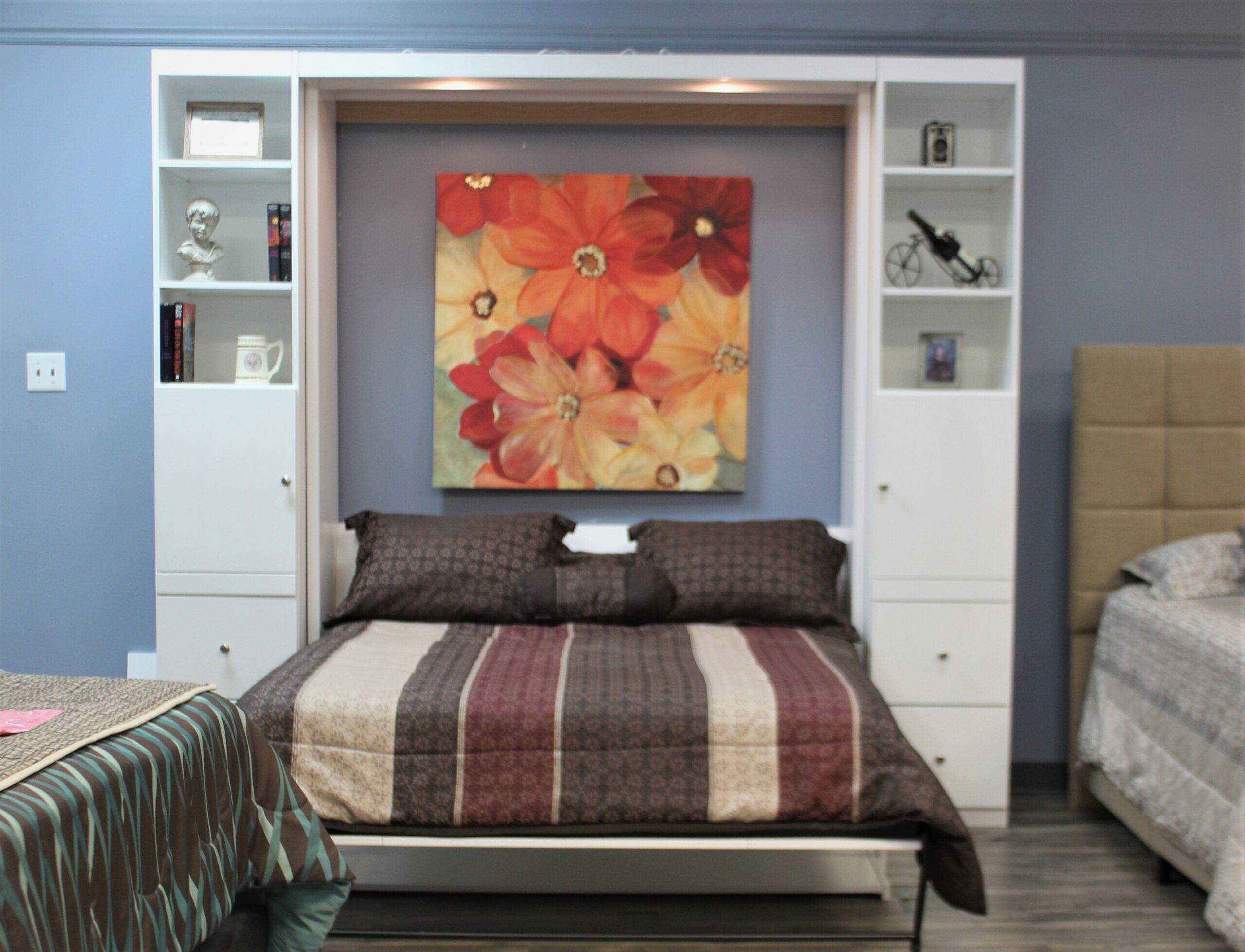 Alpine Murphy Bed Front View of Bed Shown Open