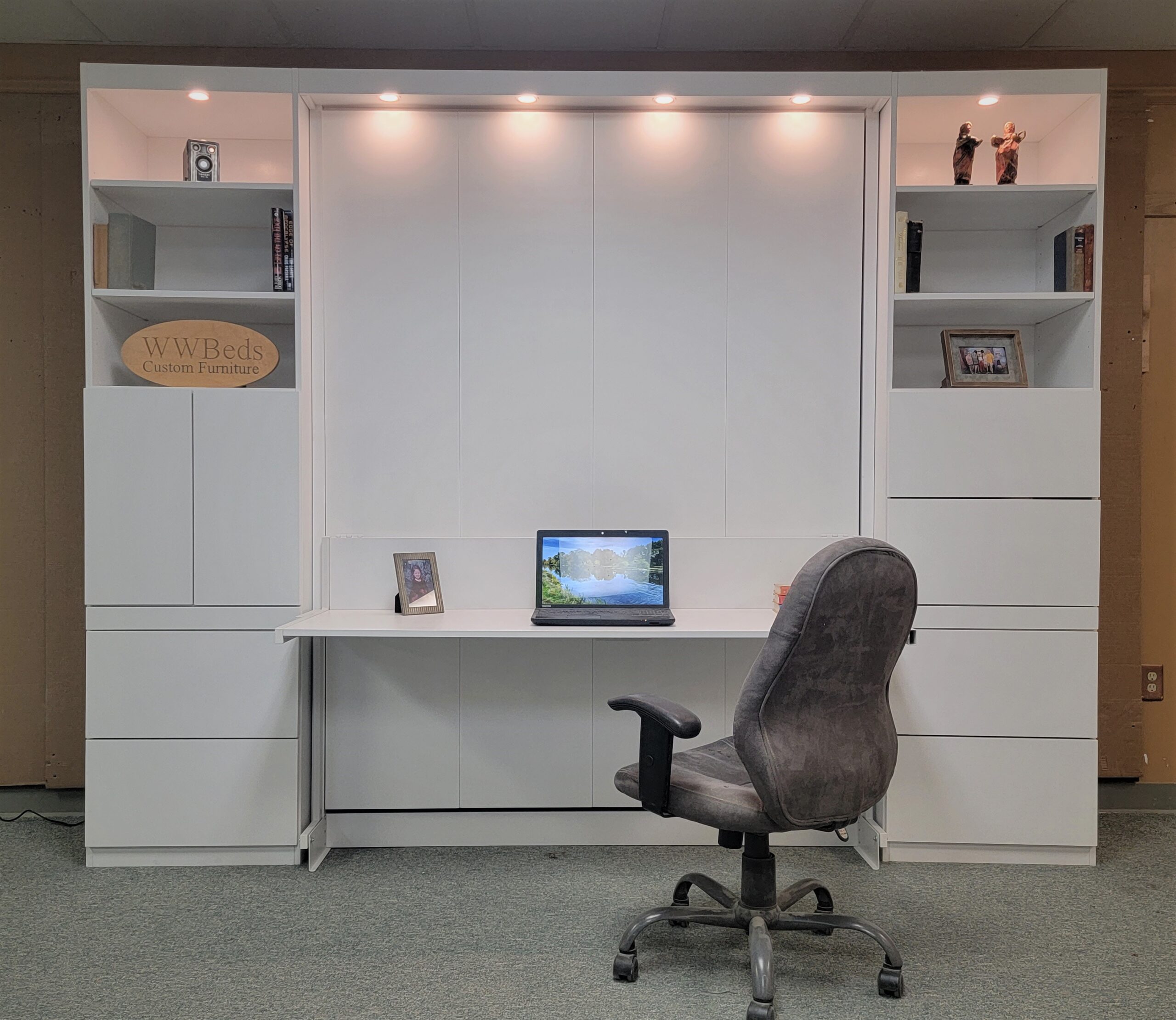 Alpine Murphy Bed Front View of Bed Shown Closed