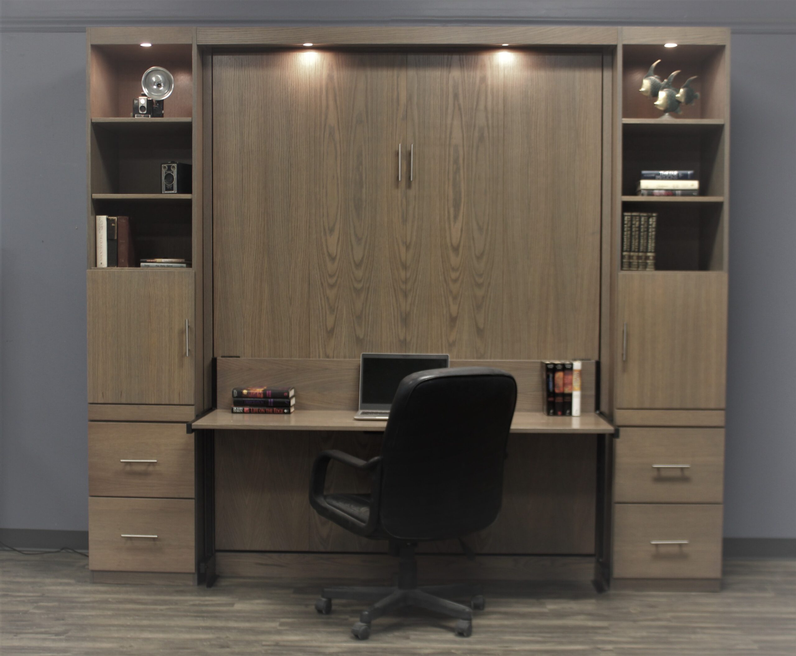 Alpine Murphy Bed Front View of Bed Shown Closed