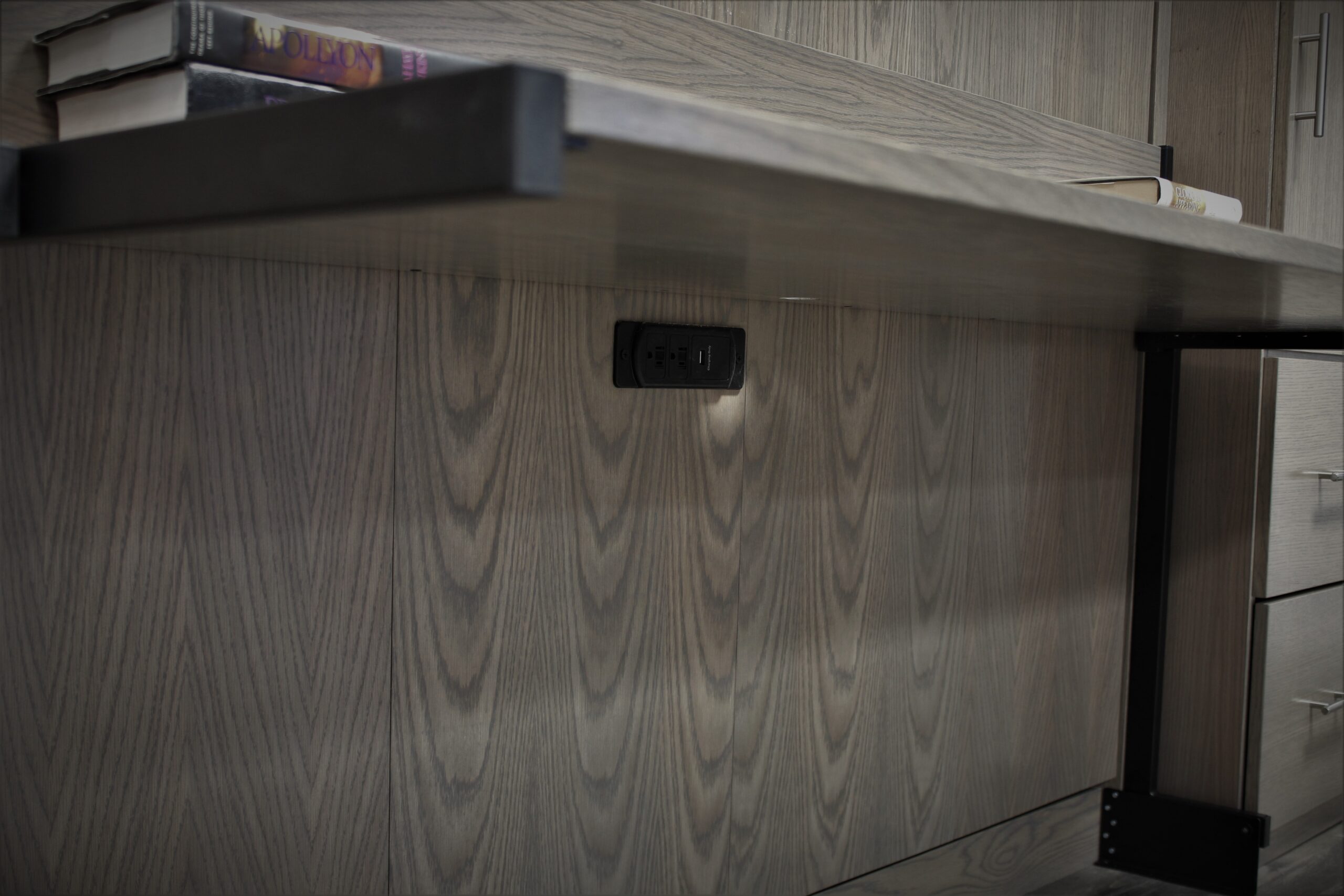 Alpine Murphy Bed Under Desk Charging Station