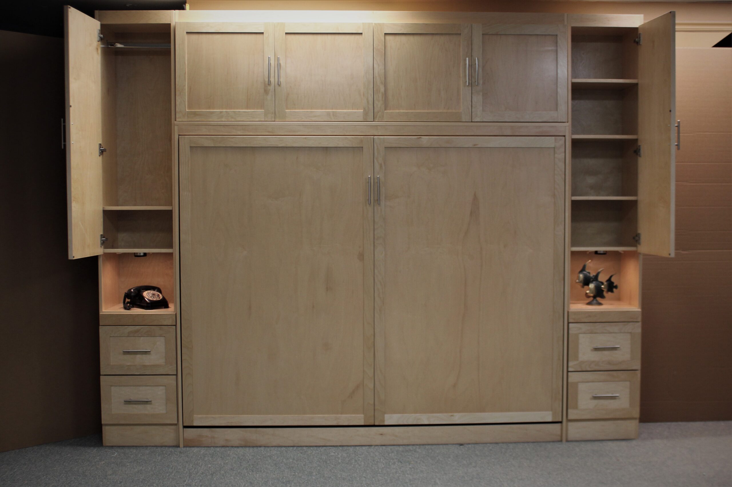 1214-1221 Richmond front view bookcases open