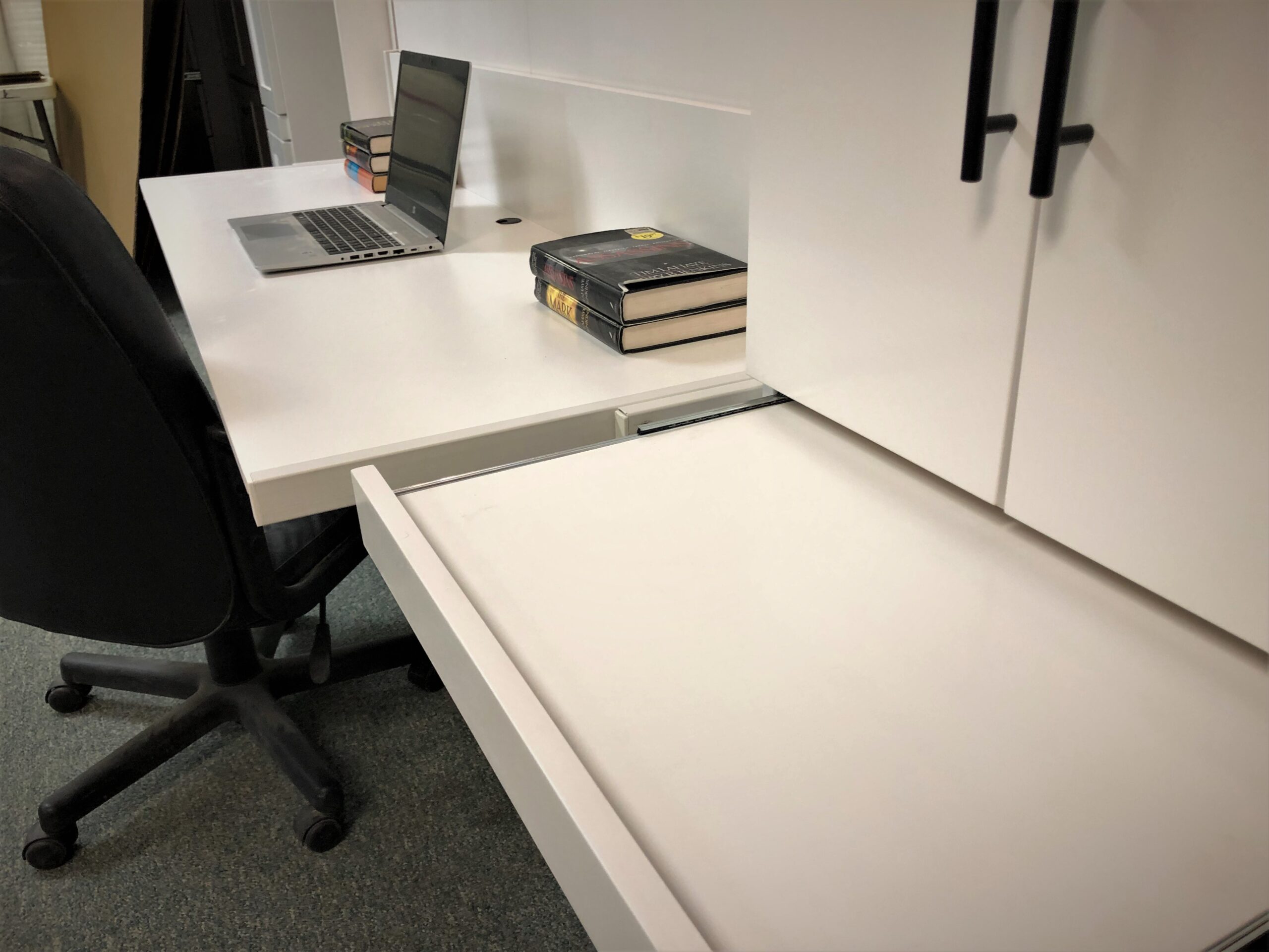 Manhattan Murphy Bed Stay Level Desk and Pullout Drink Tray