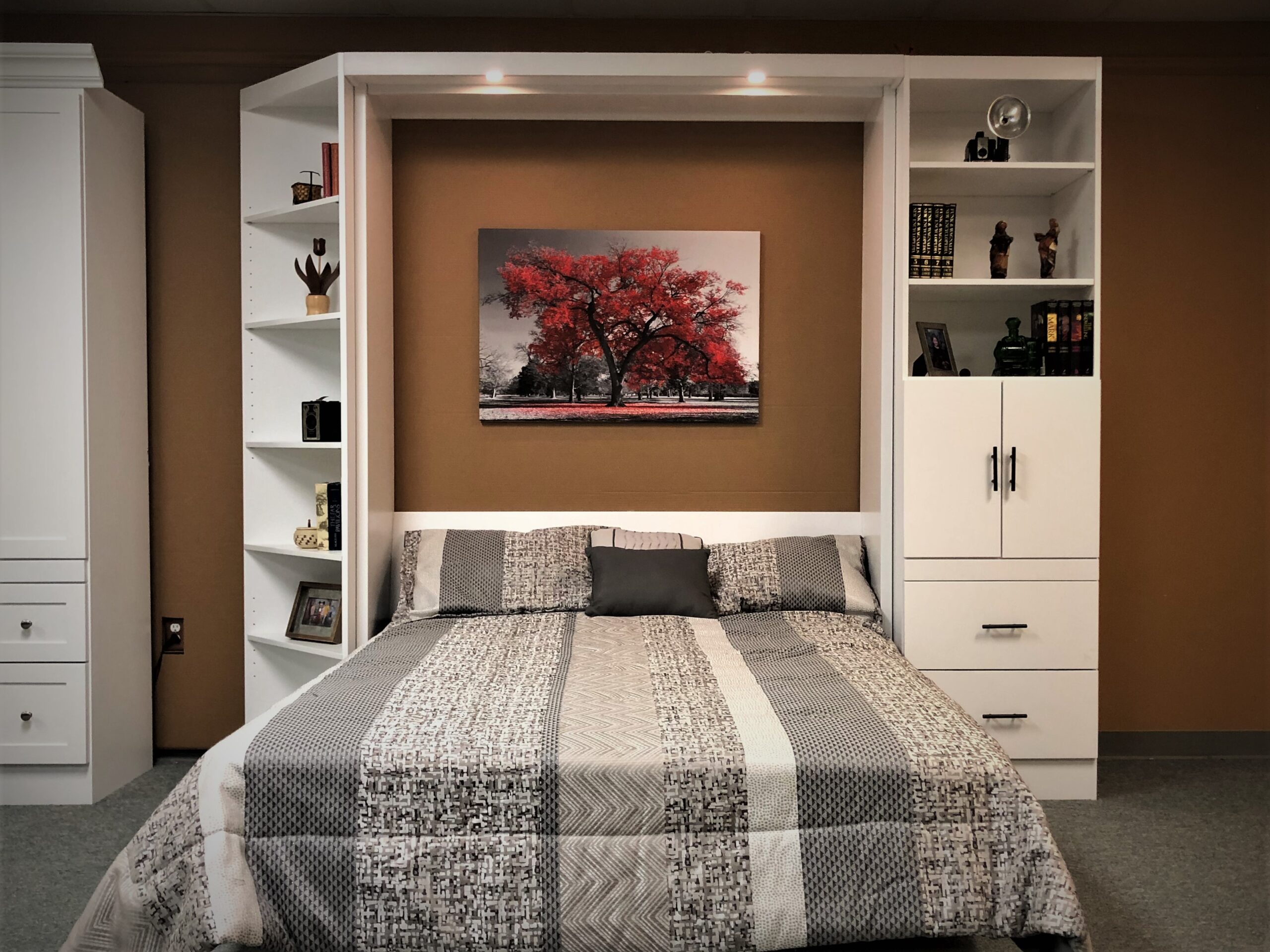 Manhattan Murphy Bed Front View of Bed Shown Open