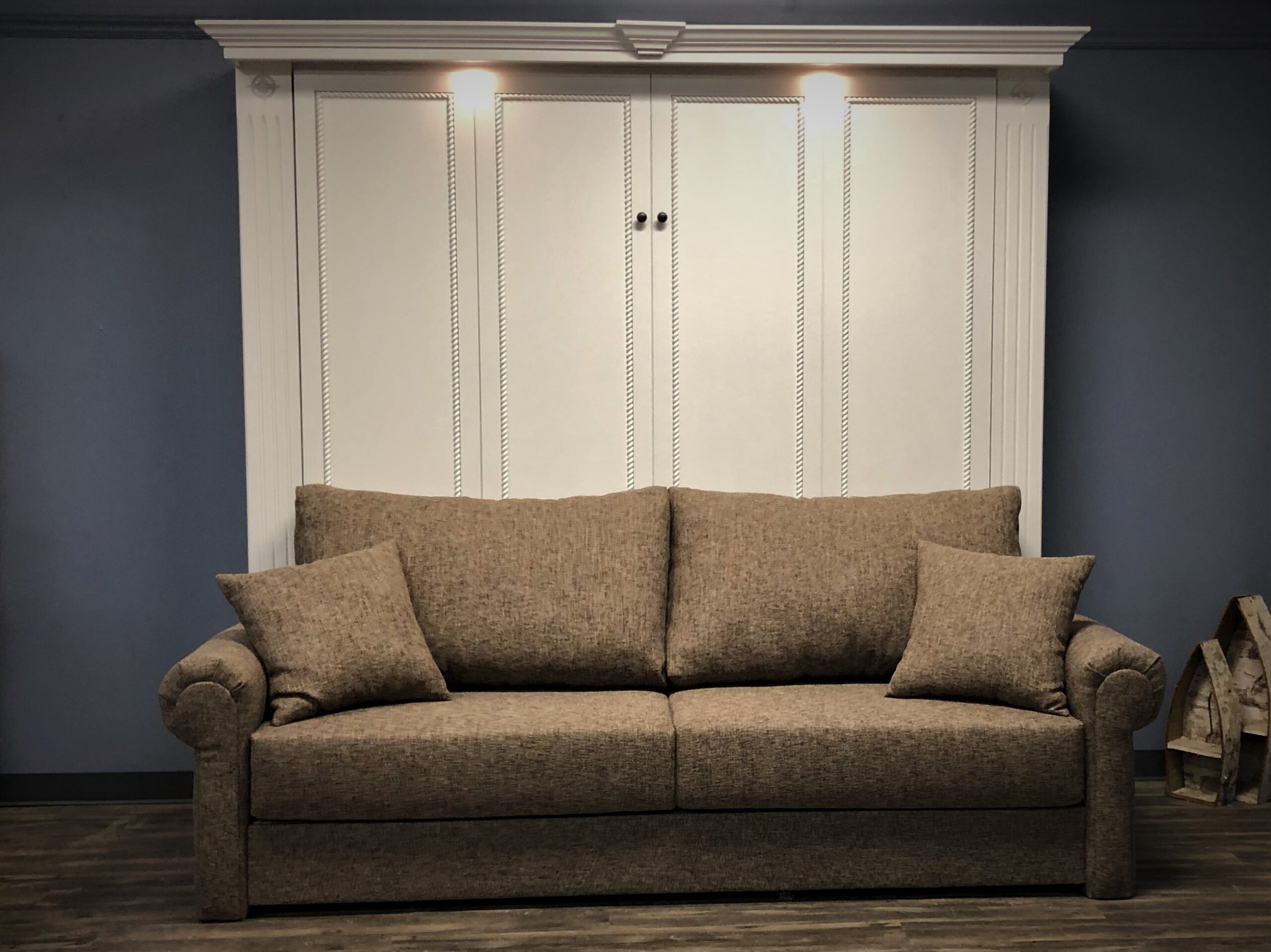 Twilight Murphy Bed with Sofa Front View of Murphy Bed Shown Closed