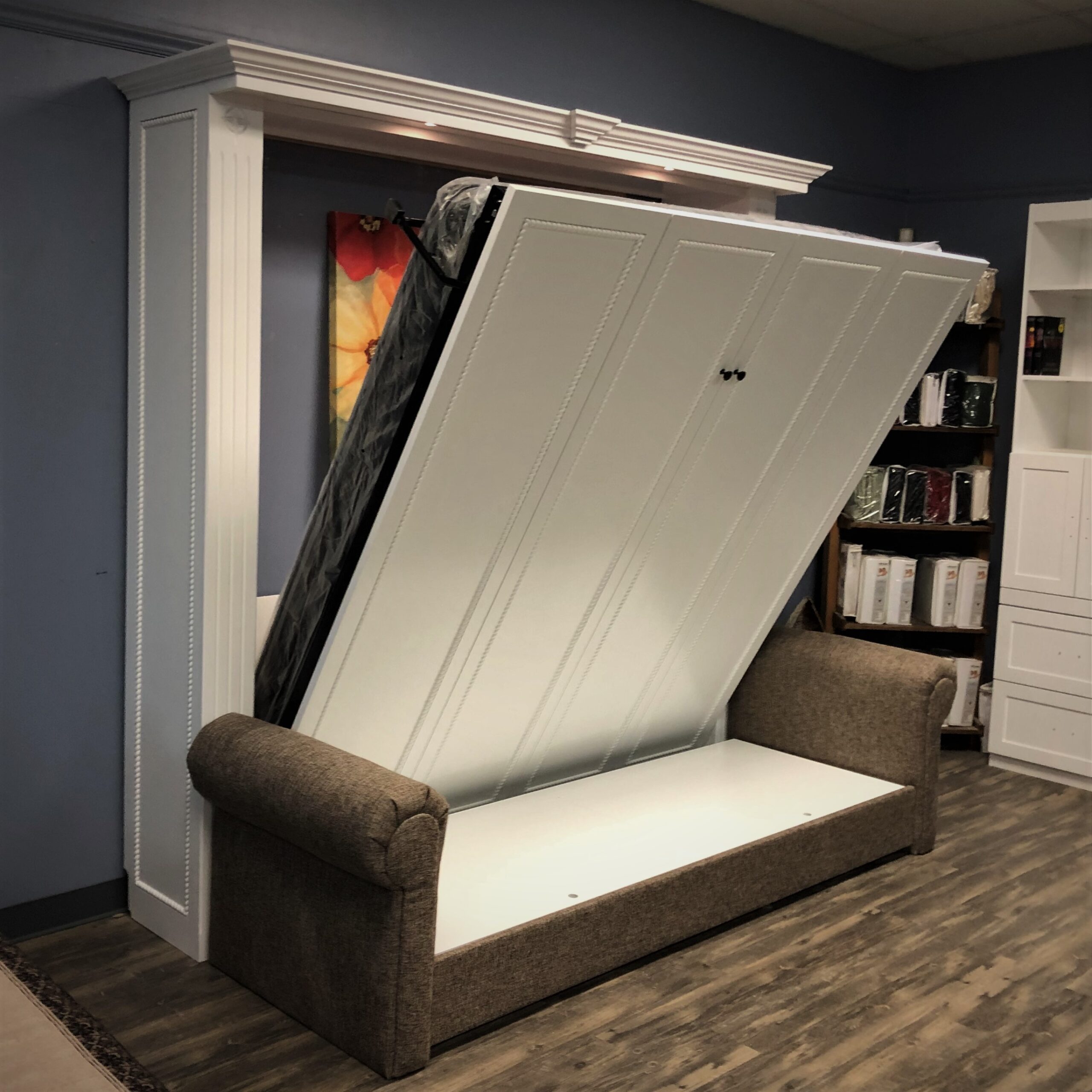 Twilight Murphy Bed with Sofa Bed Shown Opening