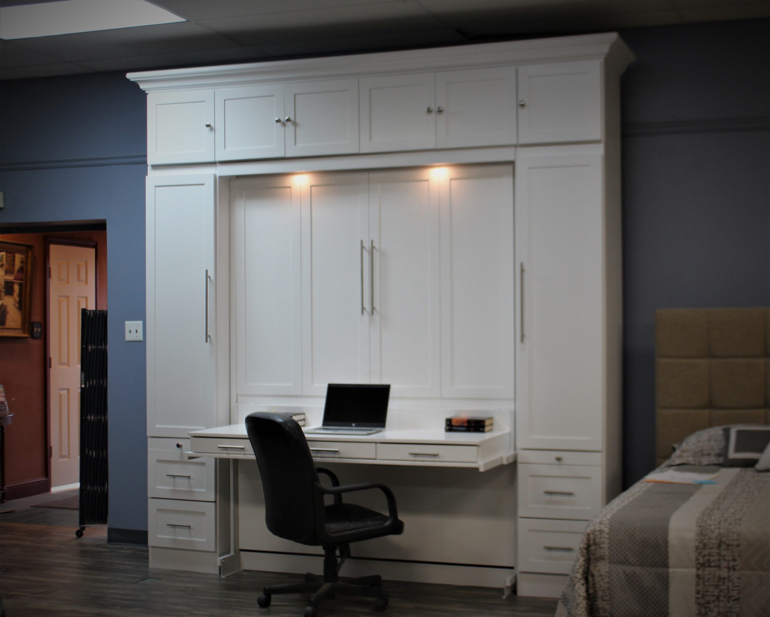 Massive Templeton Murphy Bed Side View of Murphy Bed Shown Closed