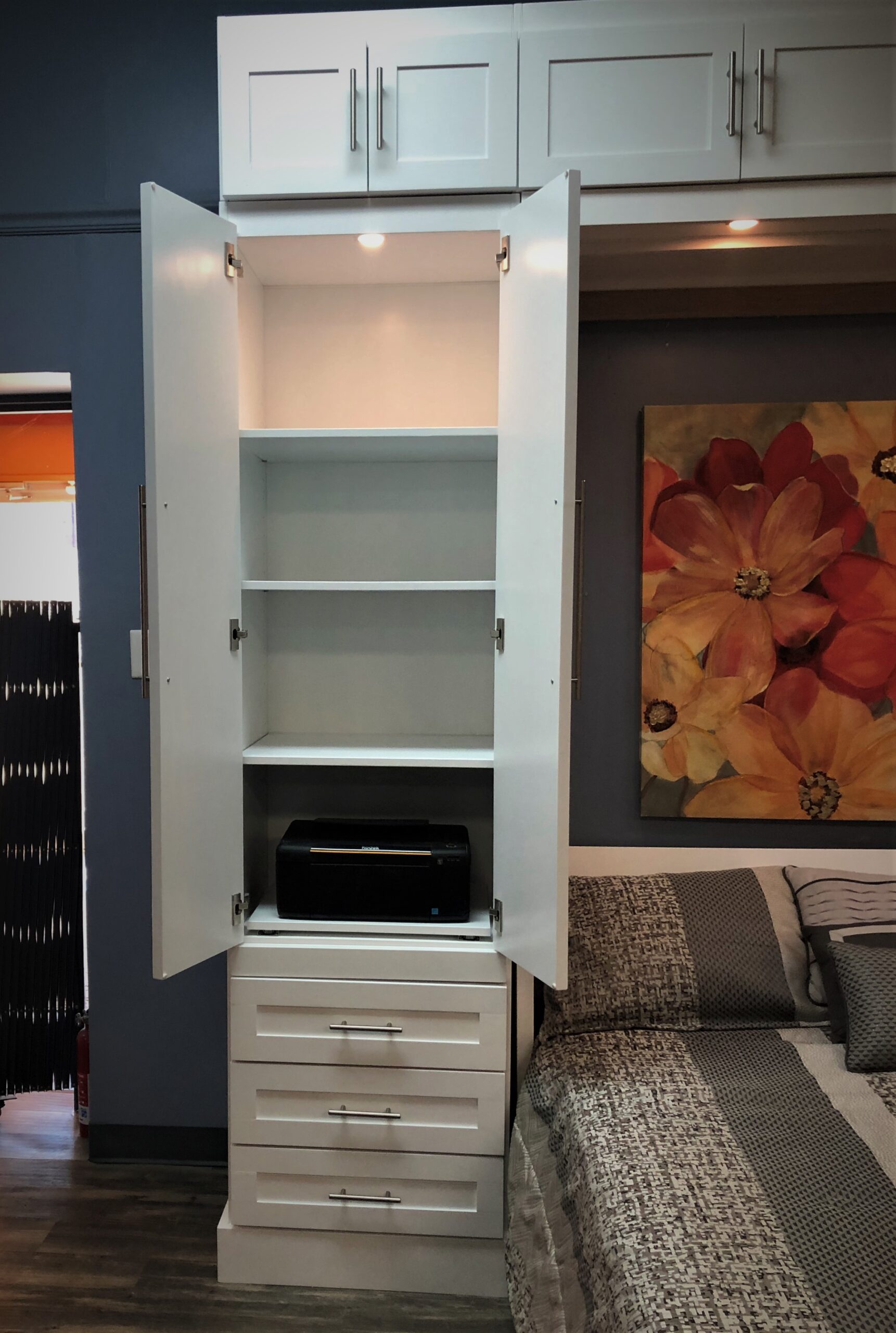 Templeton Murphy Bed Left Bookcase Door Shown Open