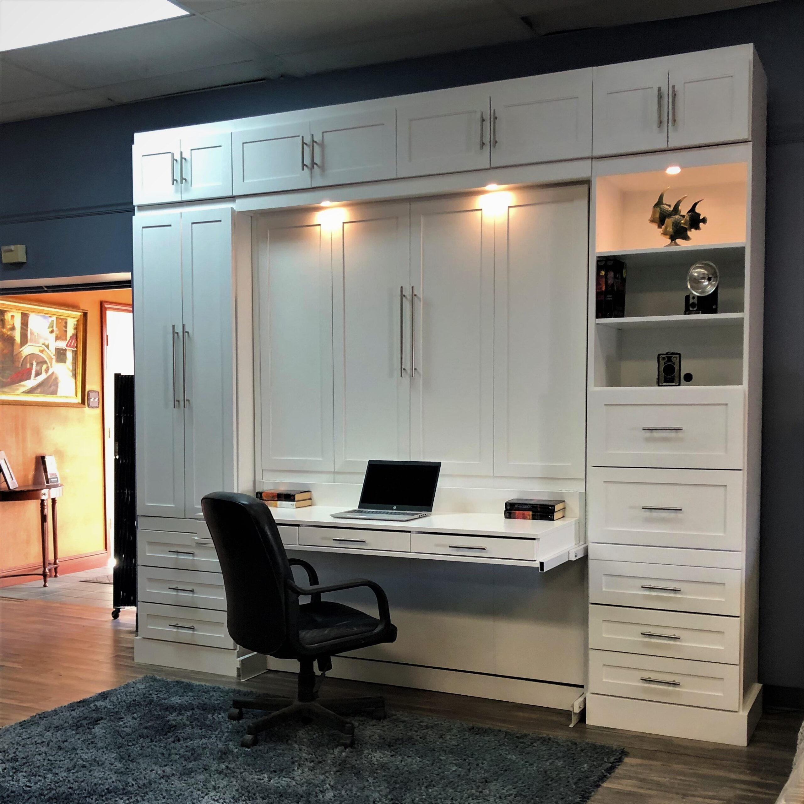 Templeton Murphy Bed Side View of Murphy Bed Shown Closed