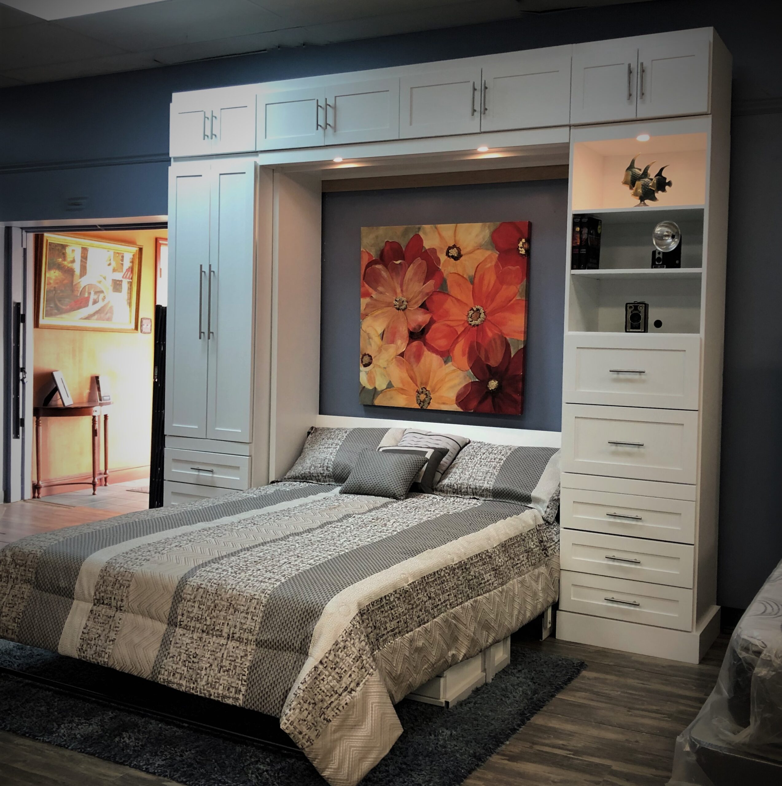 Templeton Murphy Bed Side View of Murphy Bed Shown Open