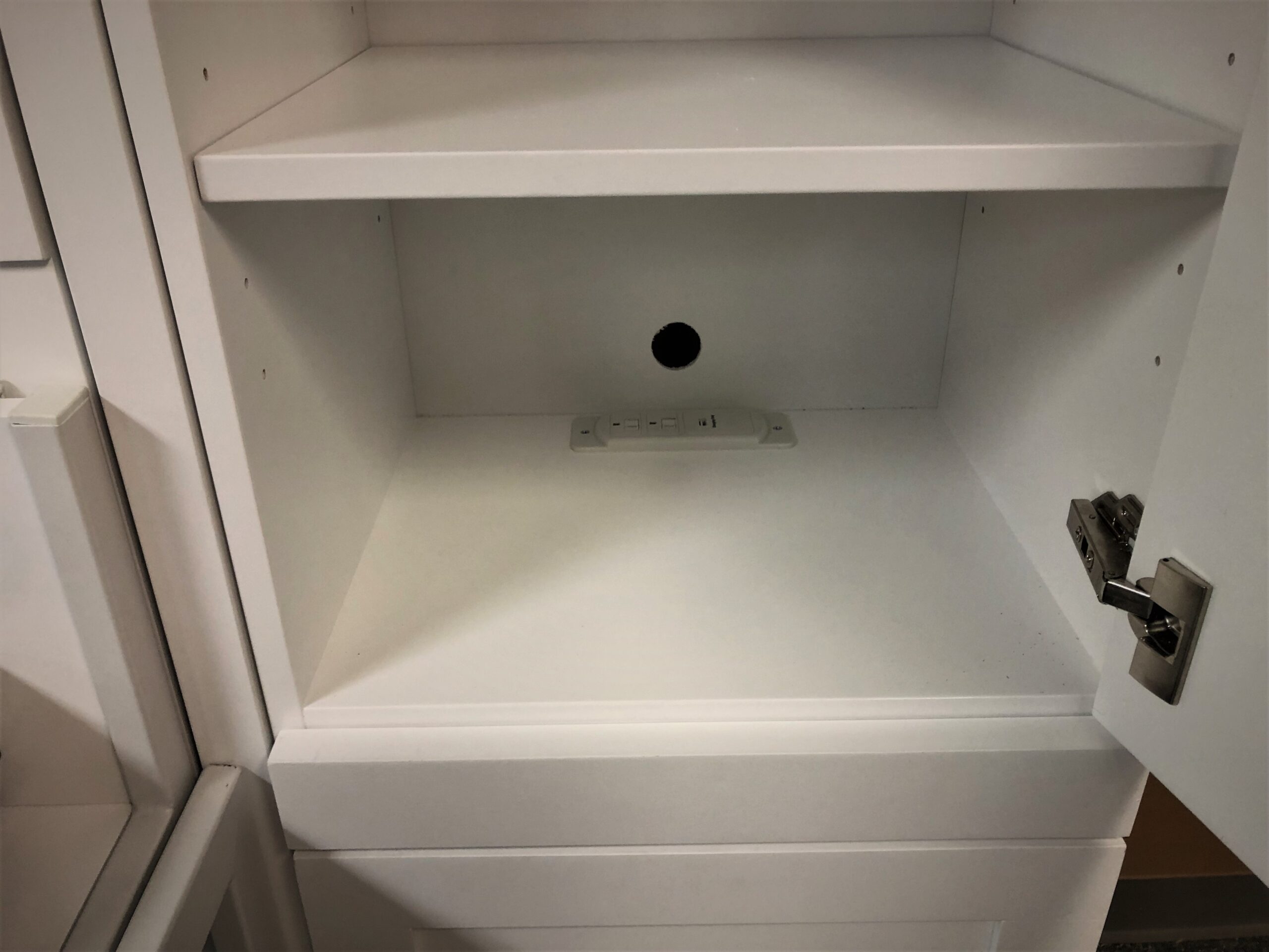 Templeton Murphy Bed Bookcase Charging Station in Mid Door Section