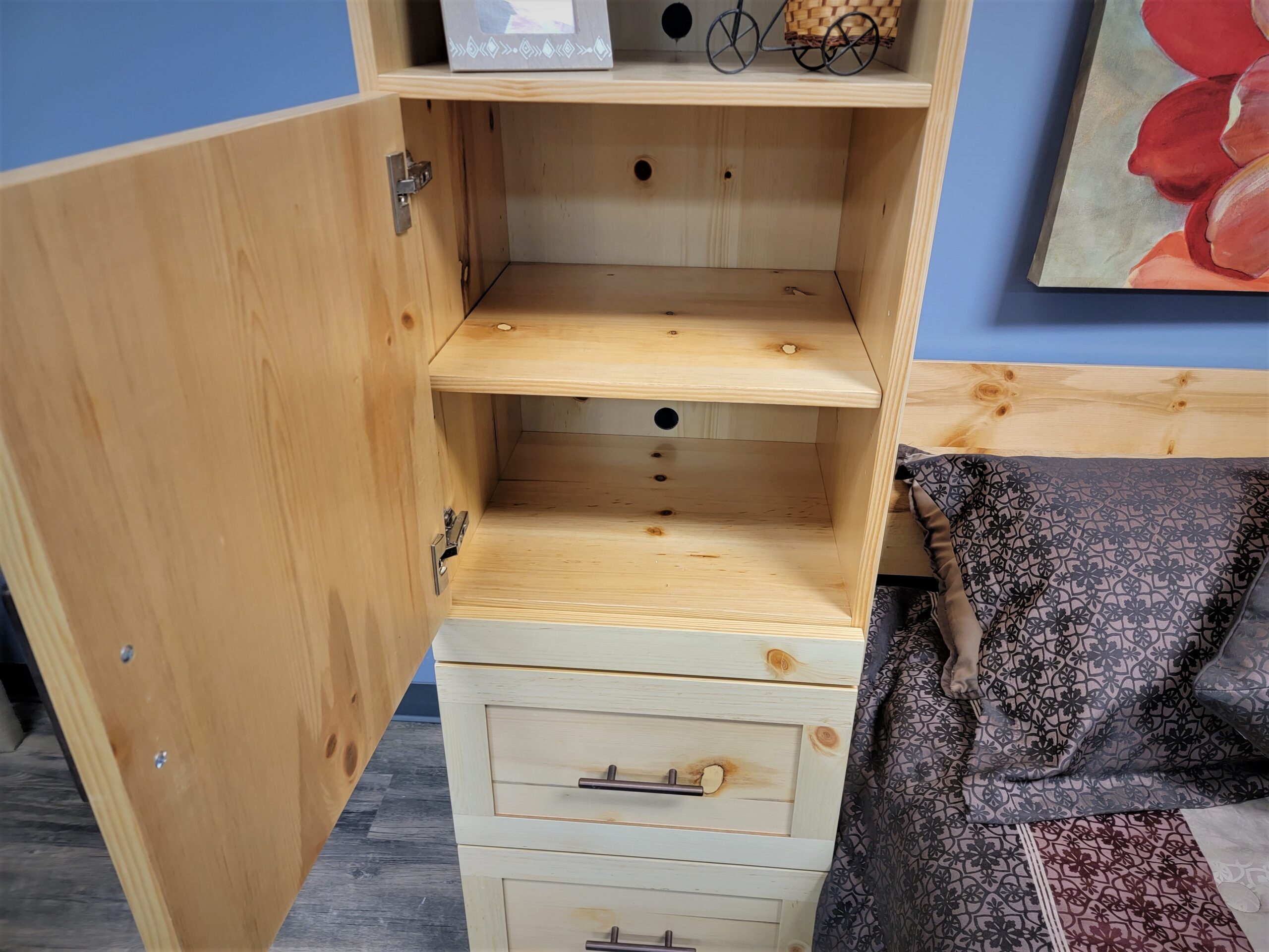 Natural Pine Templeton Murphy Bed Mid Door Section