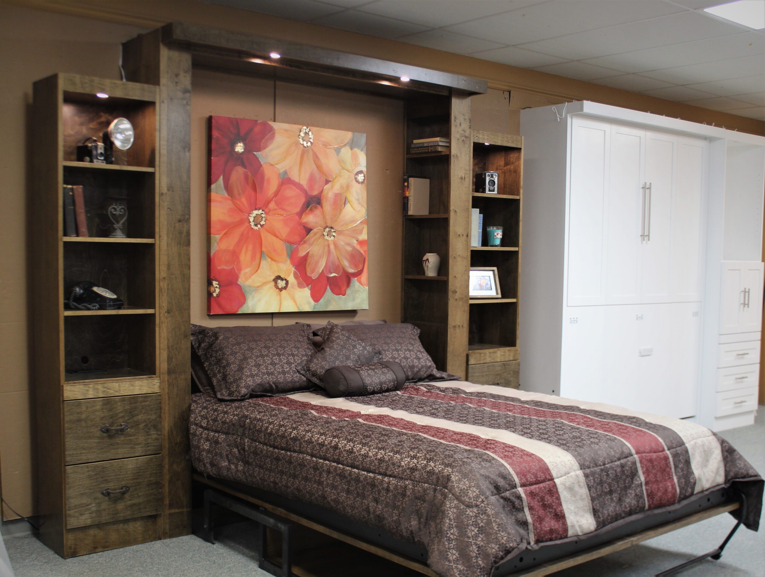 Gothic Arch Murphy Bed Side View of Murphy Bed Side View of Murphy Bed Shown Open