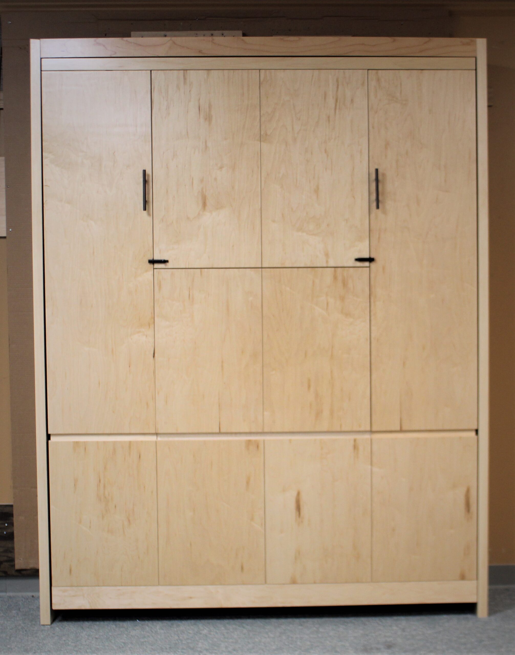 Alpine Inset Desk Murphy Bed Front View of Bed Closed