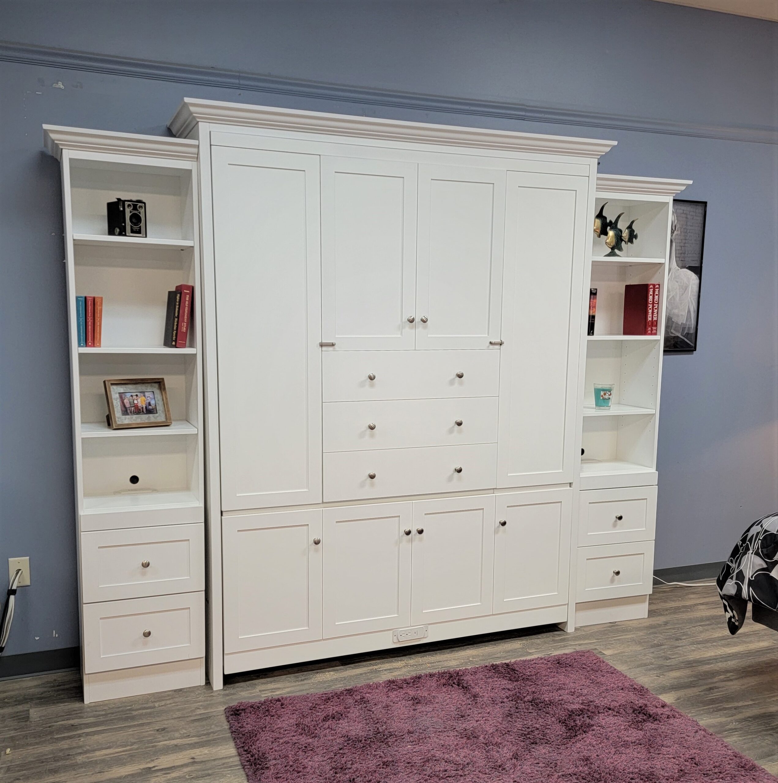 Shaker Murphy Bed Side View of Murphy Bed Shown Closed