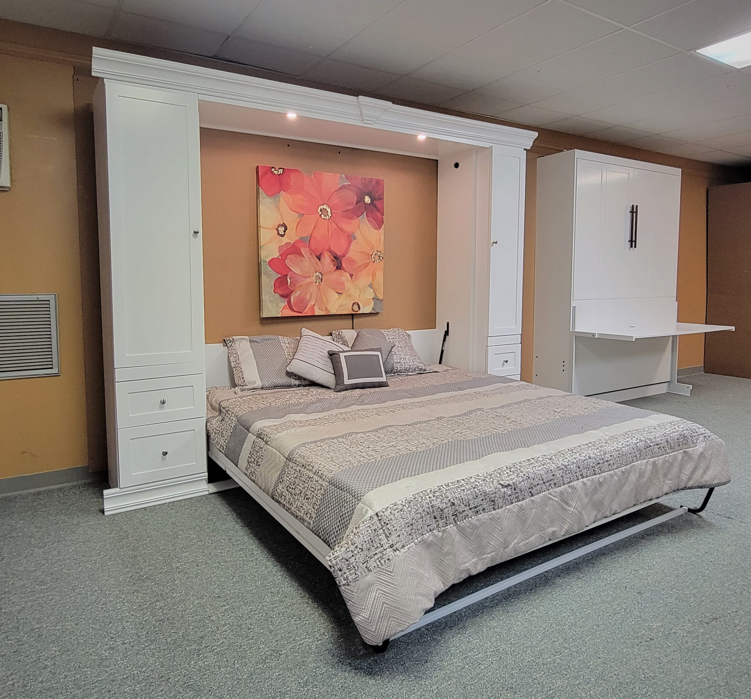 Christy Murphy Bed Side View of Murphy Bed Shown Open