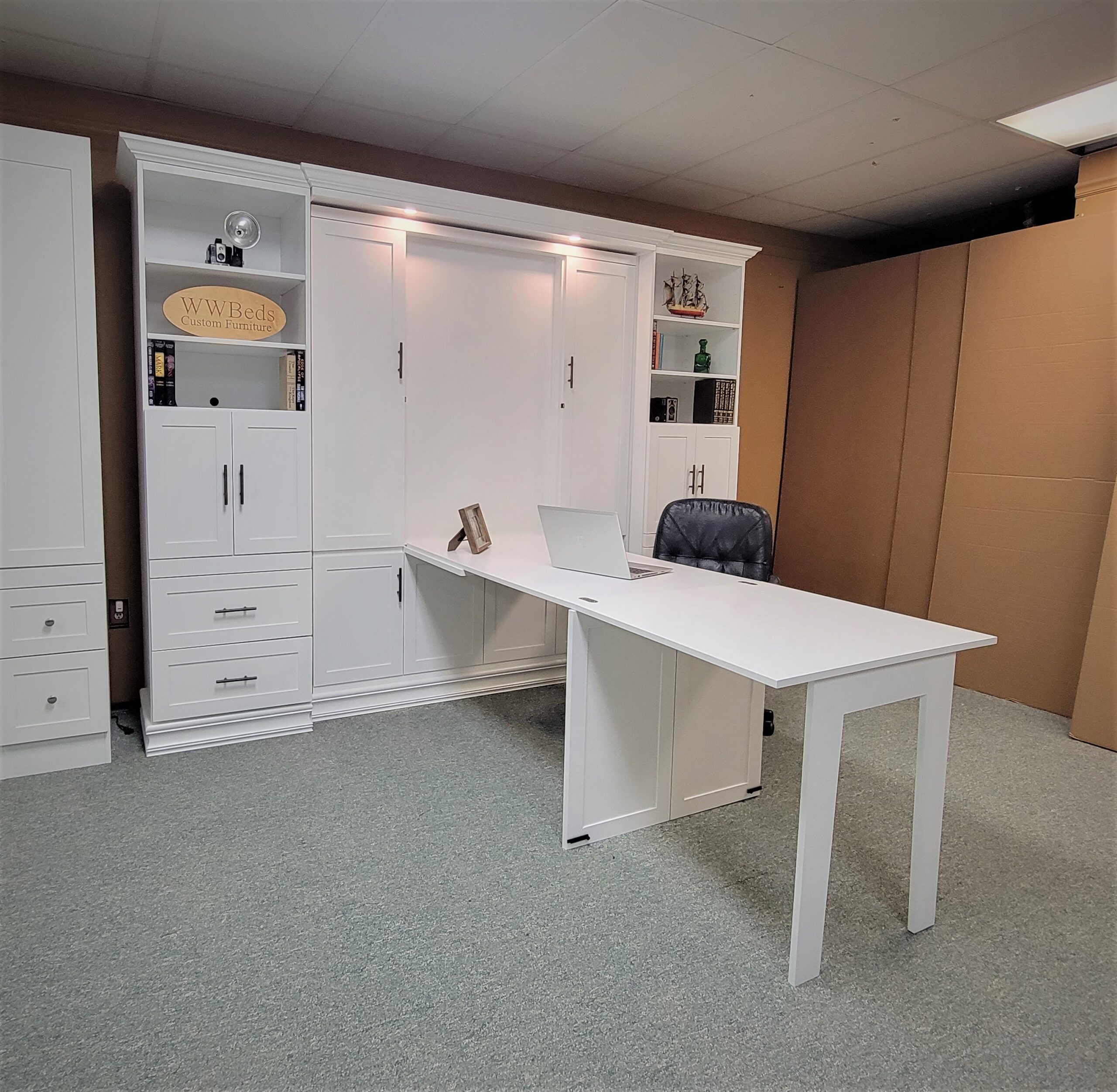 Christy Murphy Bed Side View of Bed Closed and Desk Open