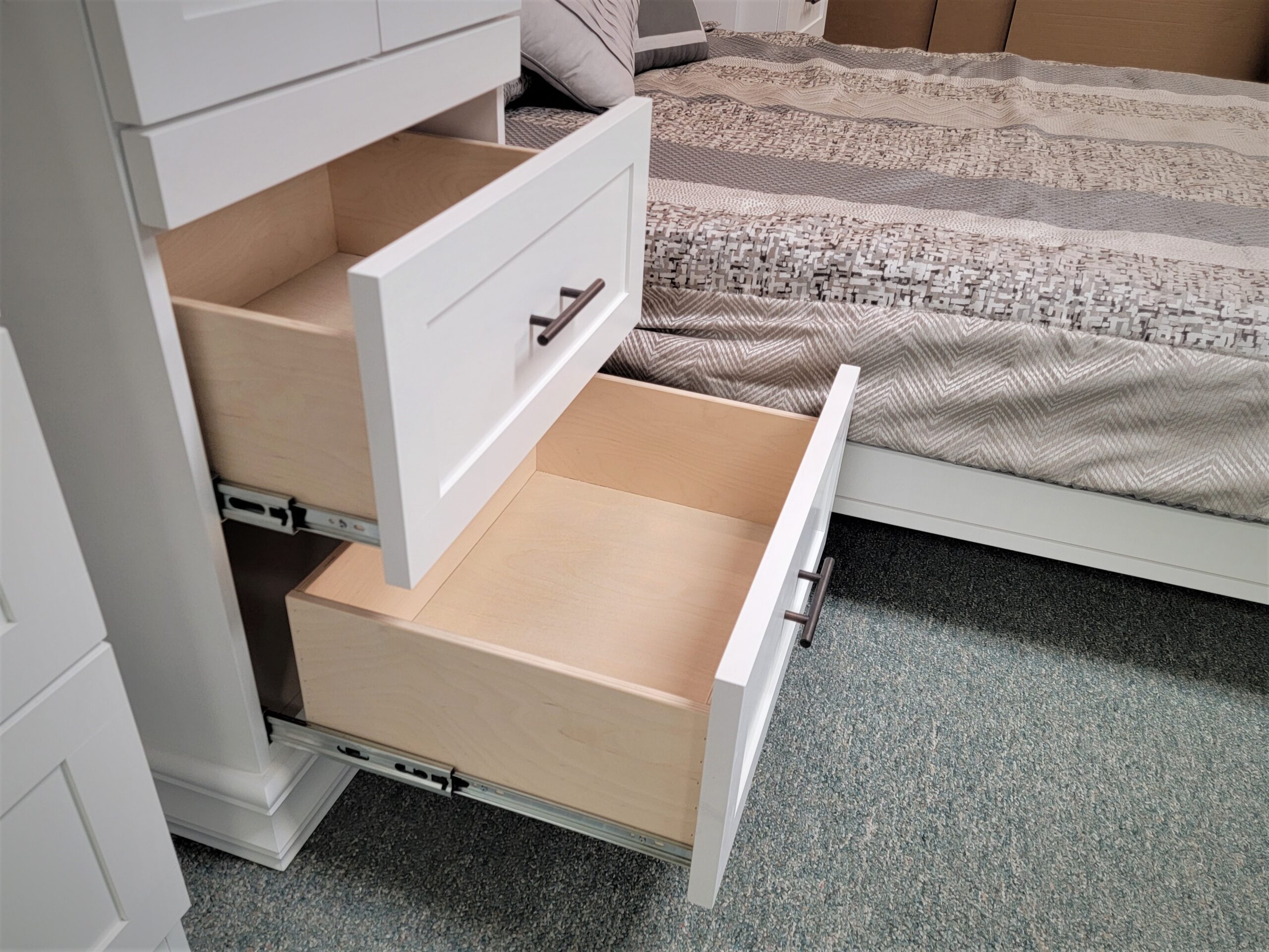 Christy Murphy Bed File Drawers in Lower Bookcase Section