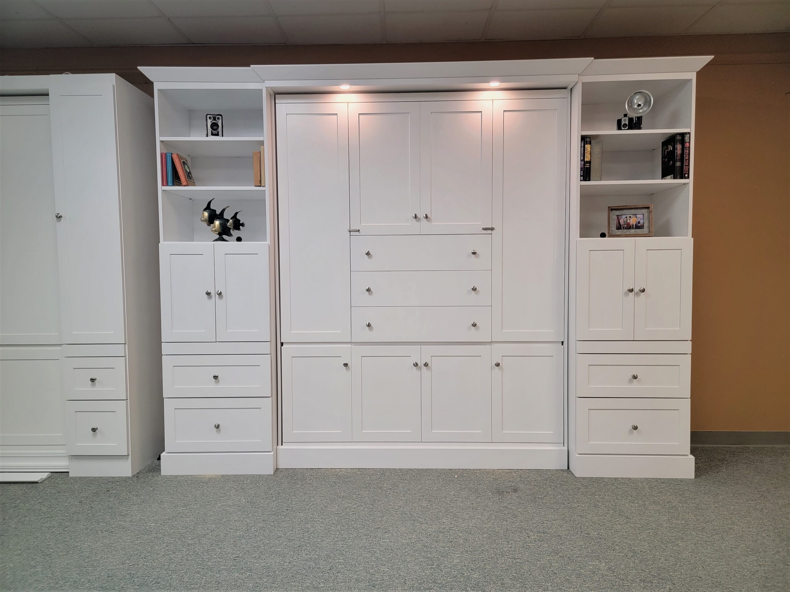 Shaker Murphy Bed Front View of Bed Shown Closed