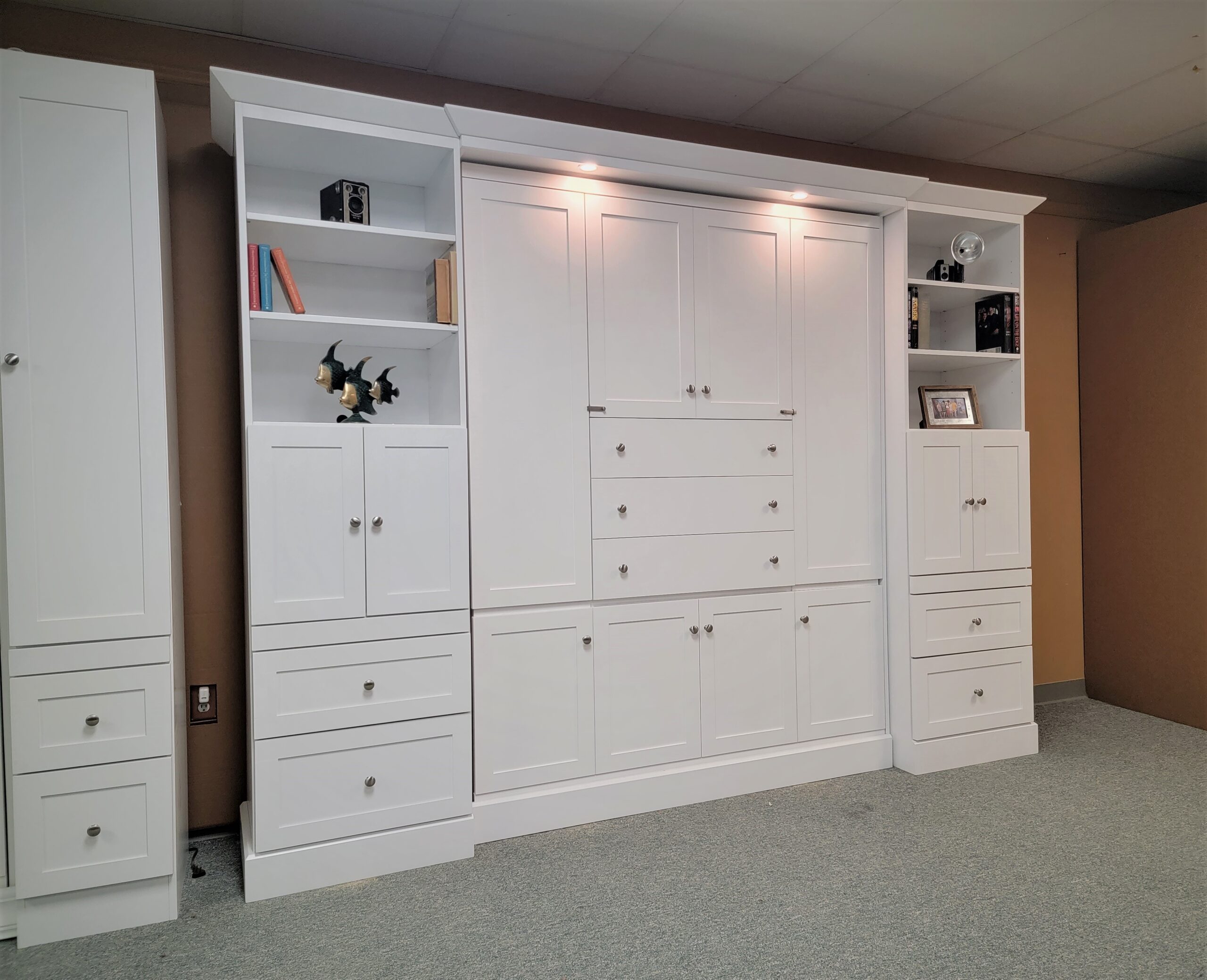 Shaker Murphy Bed Side View of Murphy Bed Shown Closed