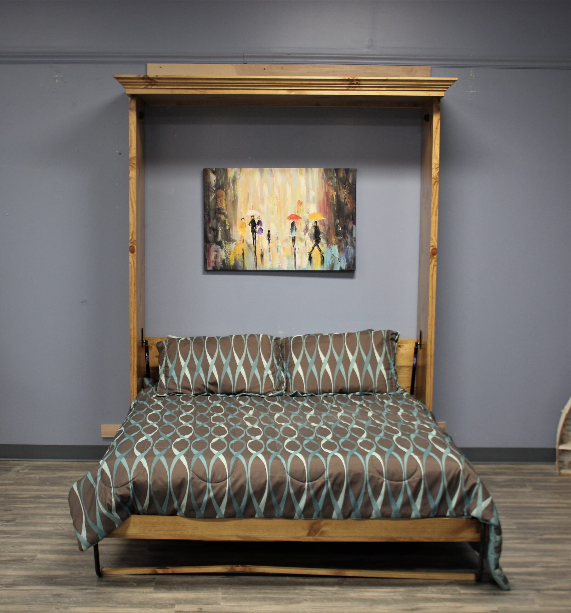 Smithsonian Murphy Bed Front View of Bed Shown Open