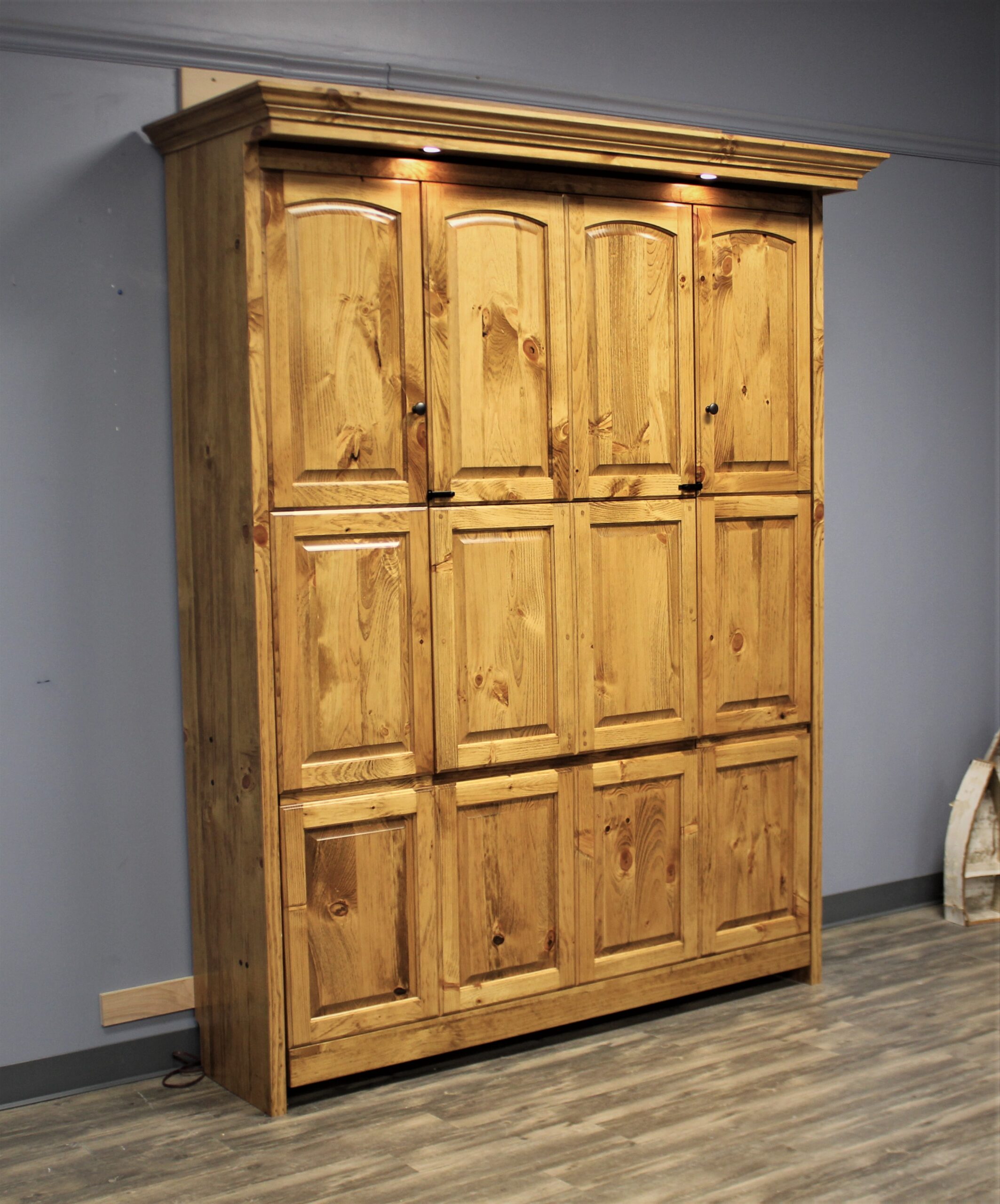 Smithsonian Murphy Bed Side View of Bed Shown Closed