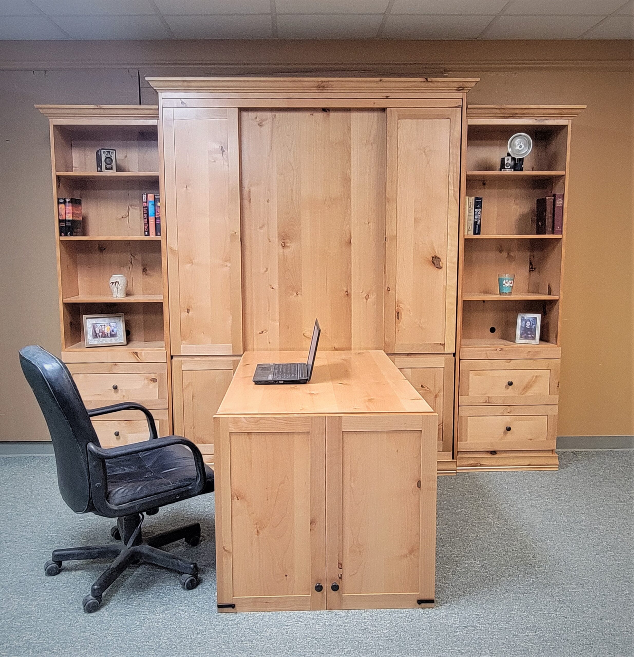 1320-0222 Shaker desk open front view