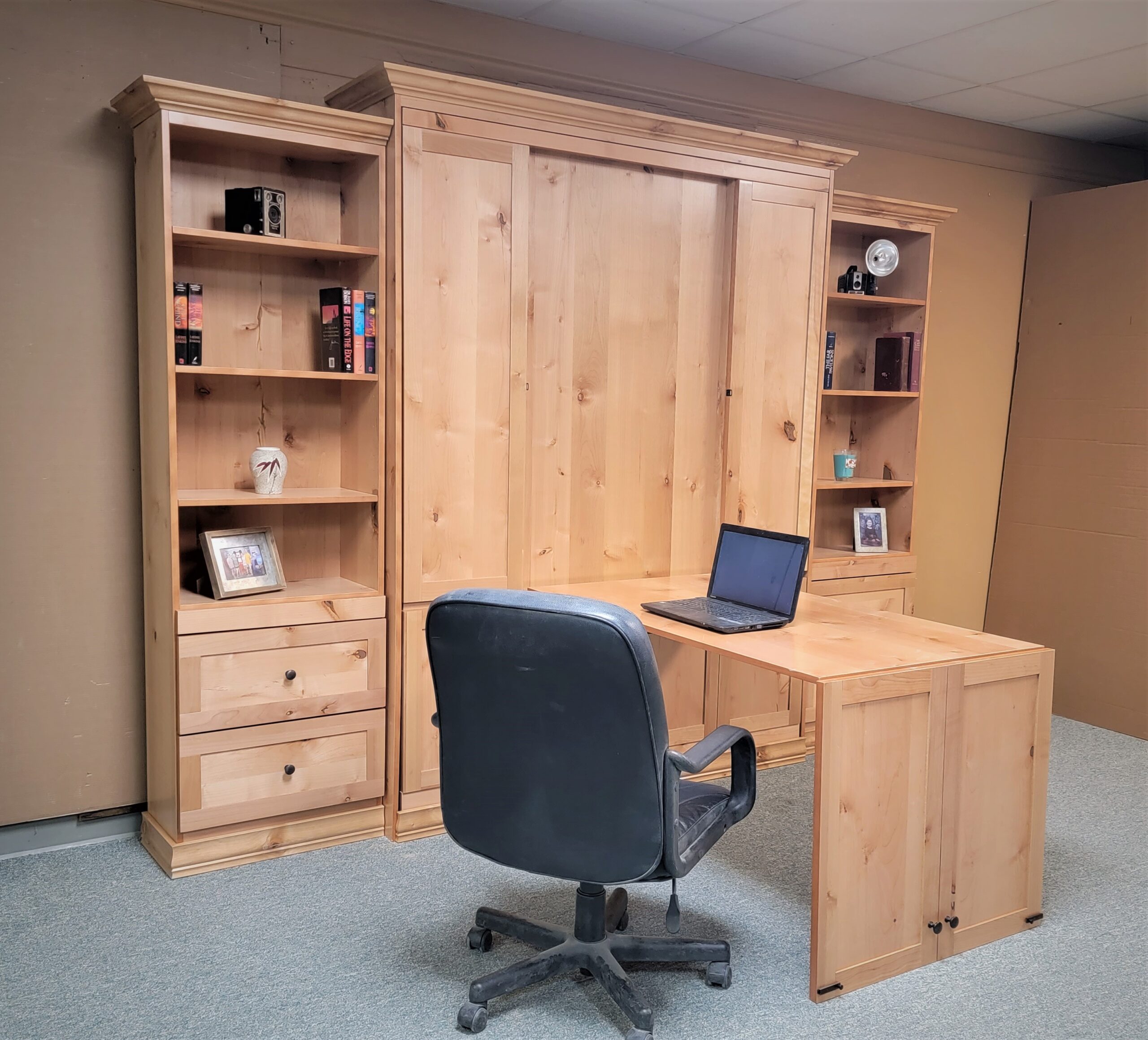 1320-0222 Shaker desk open side view