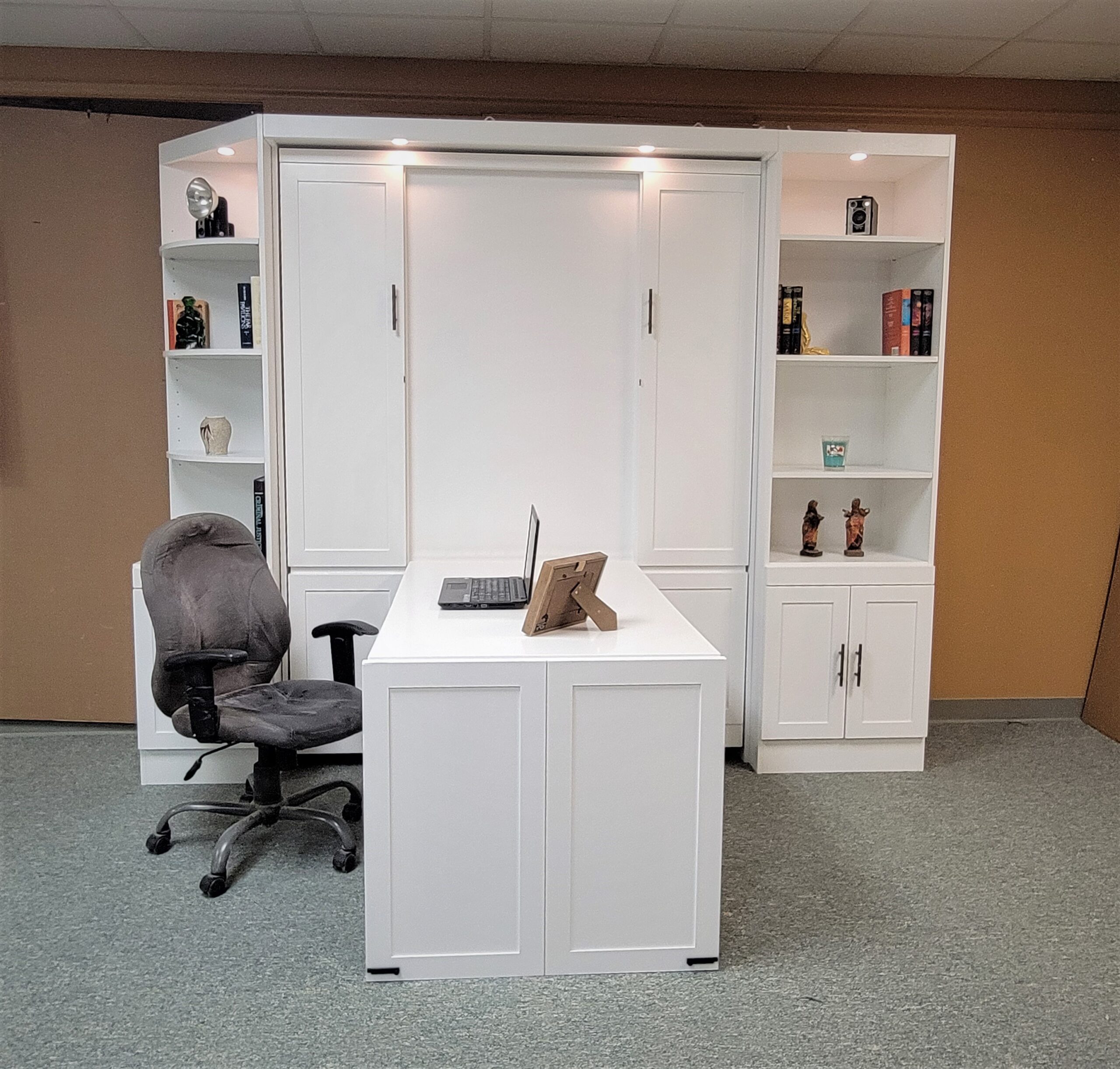 1320-0222 Shaker desk open front view