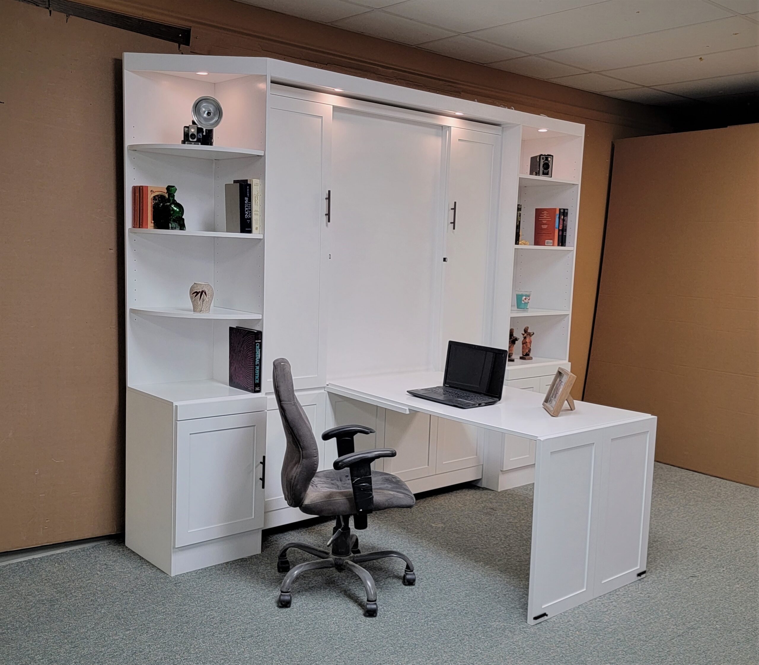 1320-0222 Shaker desk open side view