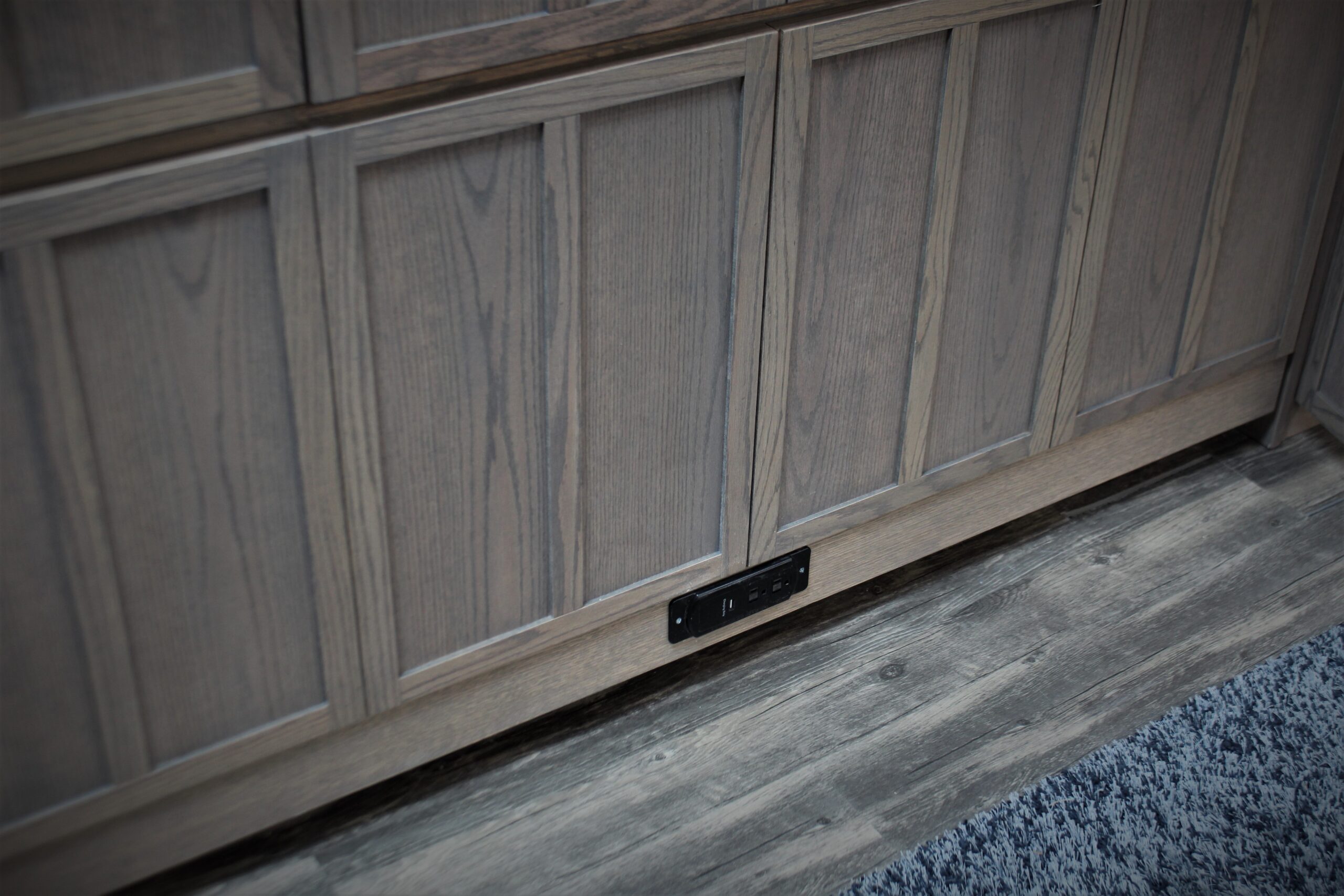 Frank Lloyd Wright Murphy Bed with Inset Desk Charging Station in Base of Murphy Bed