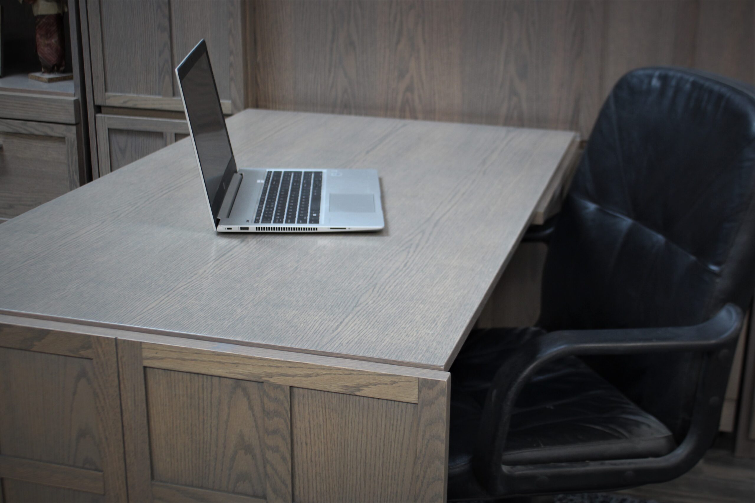 Frank Lloyd Wright Murphy Bed with Inset Desk Close Up of Inset Desk