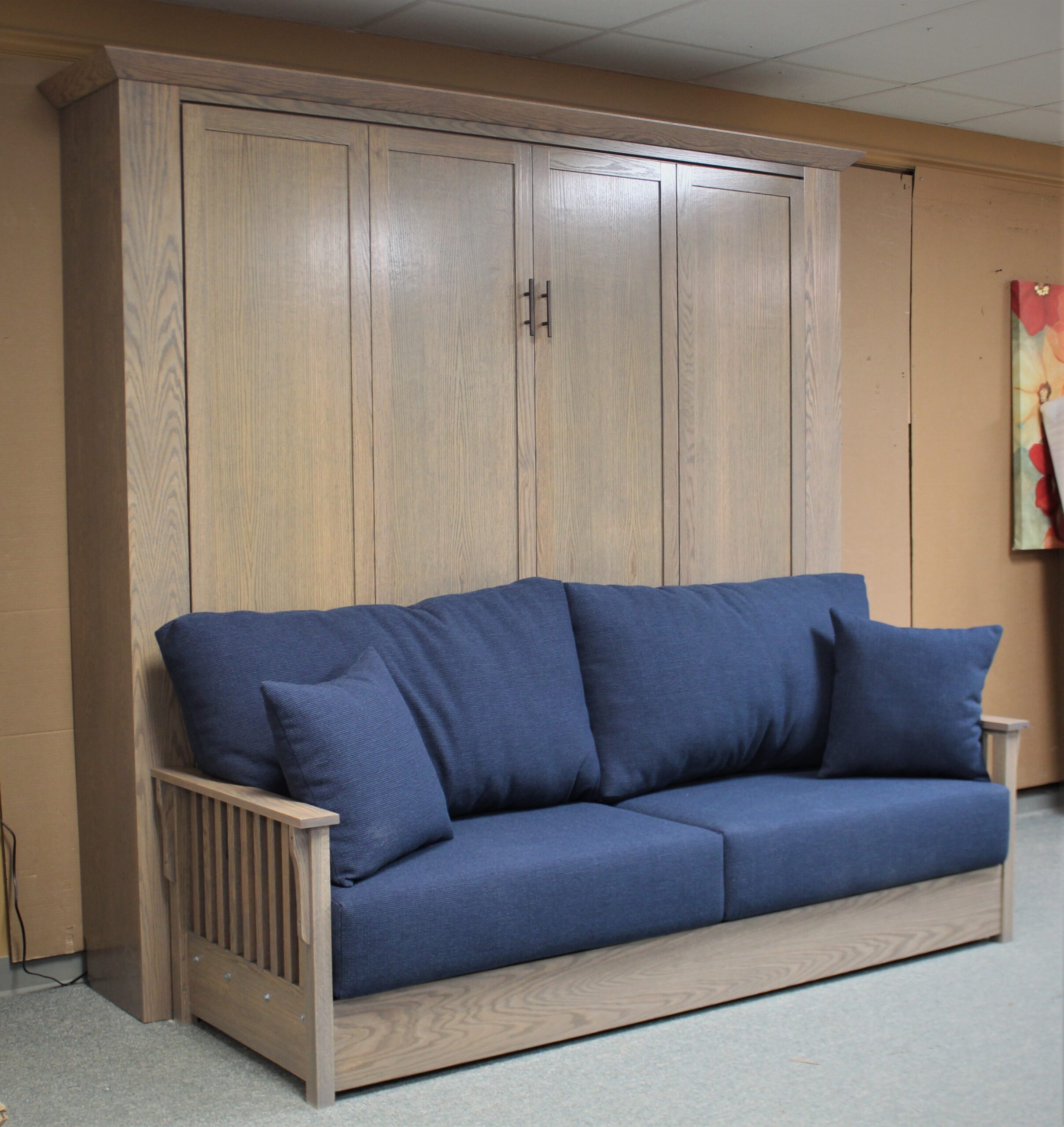 Templeton Sofa Murphy Bed Side View of Bed Shown Closed