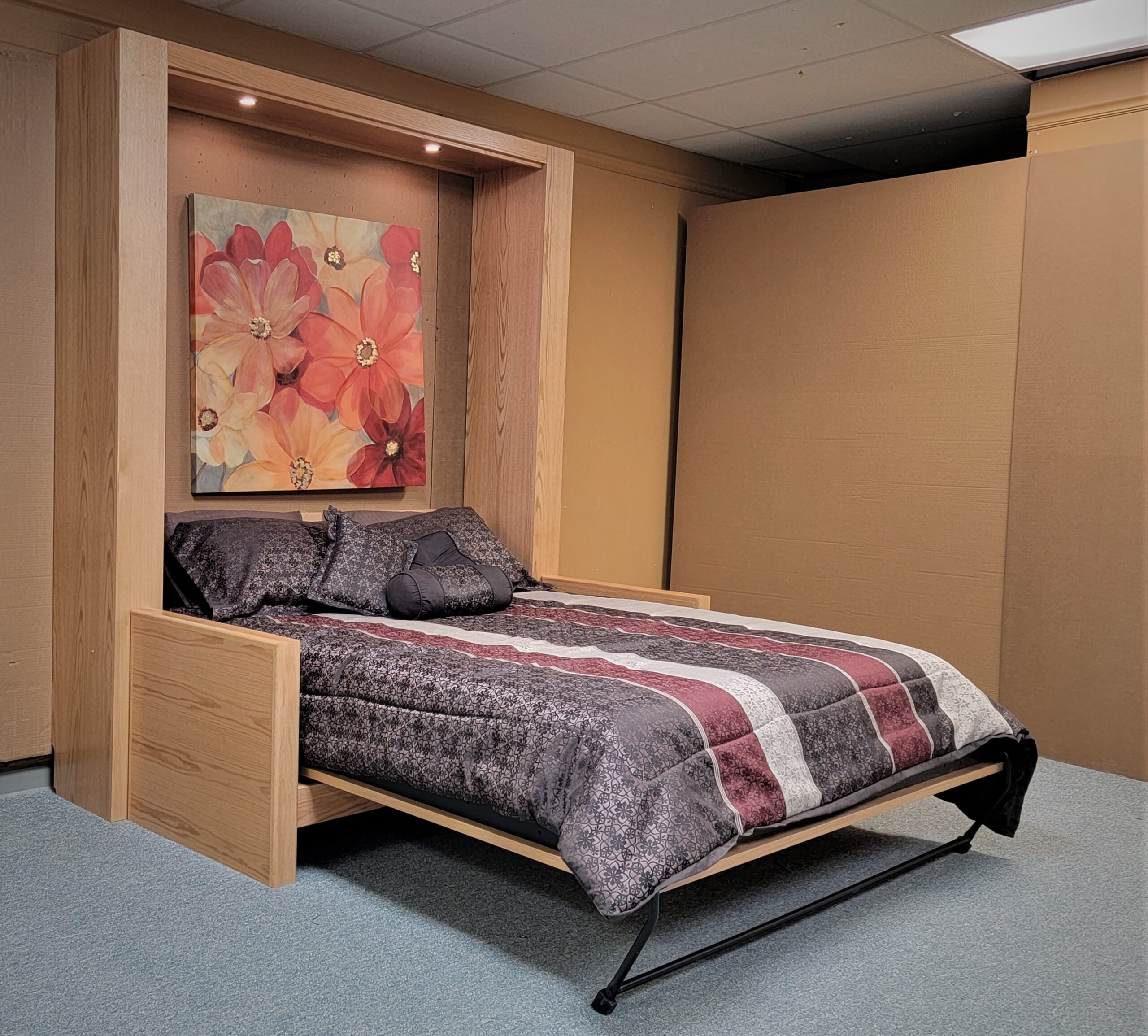 Marriott Sofa Murphy Bed Side View of Murphy Bed Shown Open