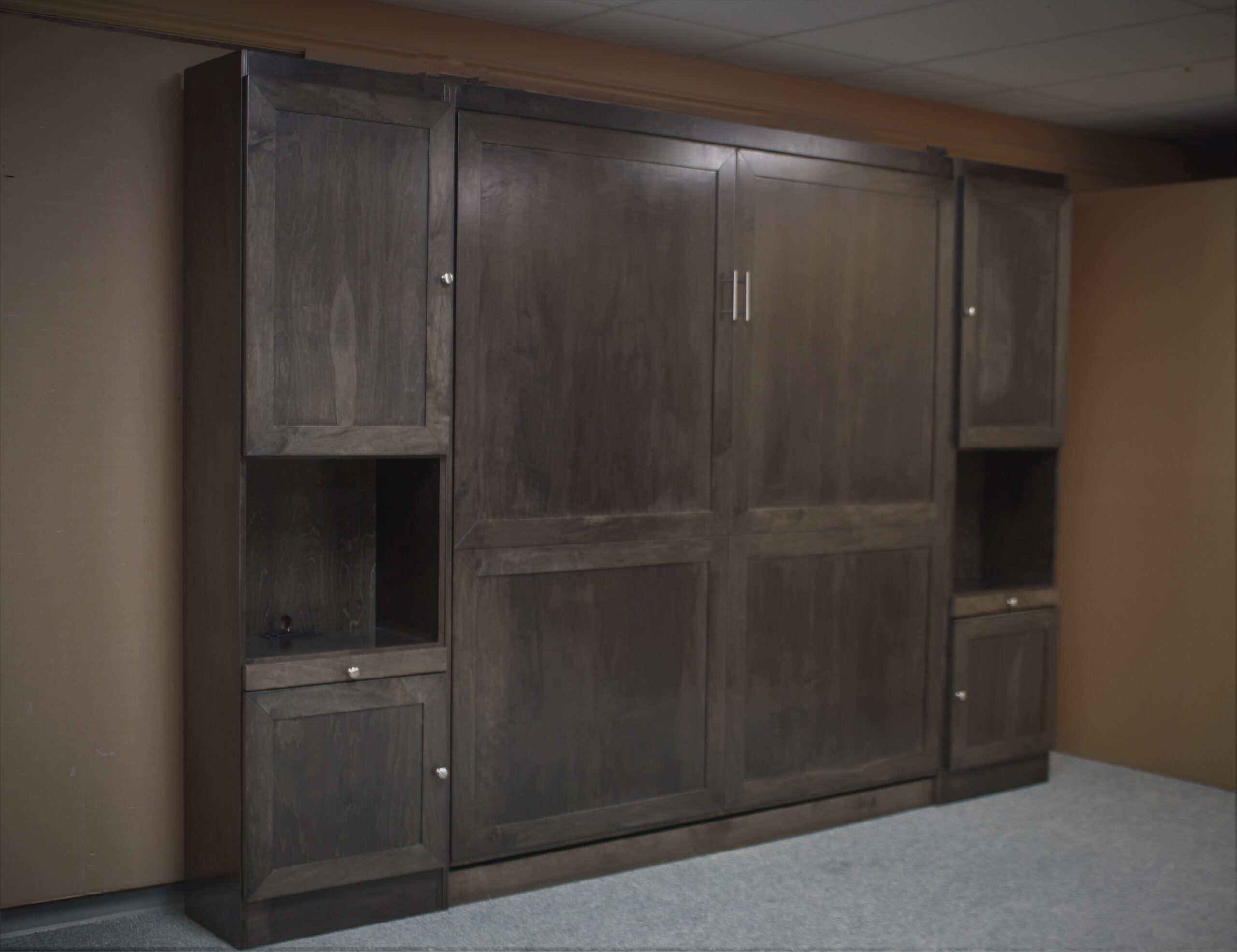 Marriott Murphy Bed Side View of Bed Shown Closed