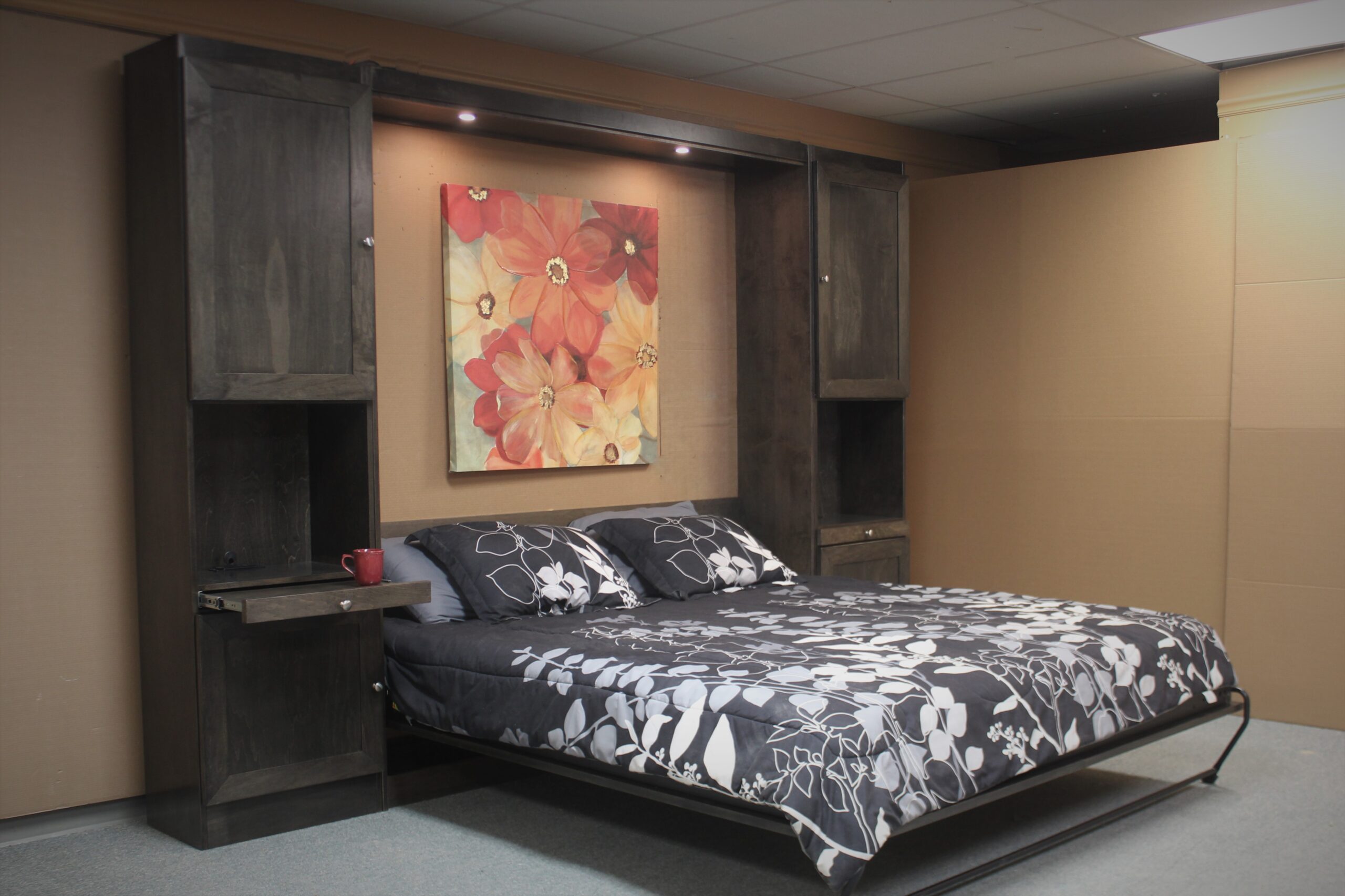 Marriott Murphy Bed Side View of Bed Shown Open