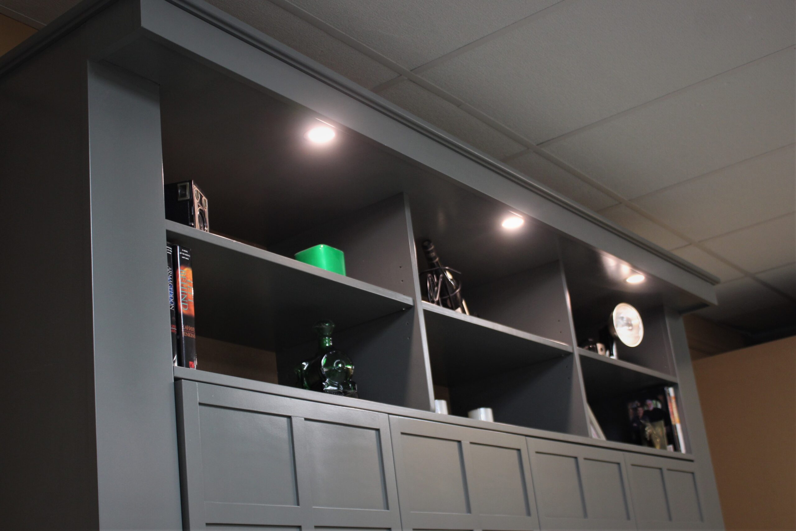 Horizontal Frank Lloyd Wright Murphy Bed LED Outset Murphy Bed Lights