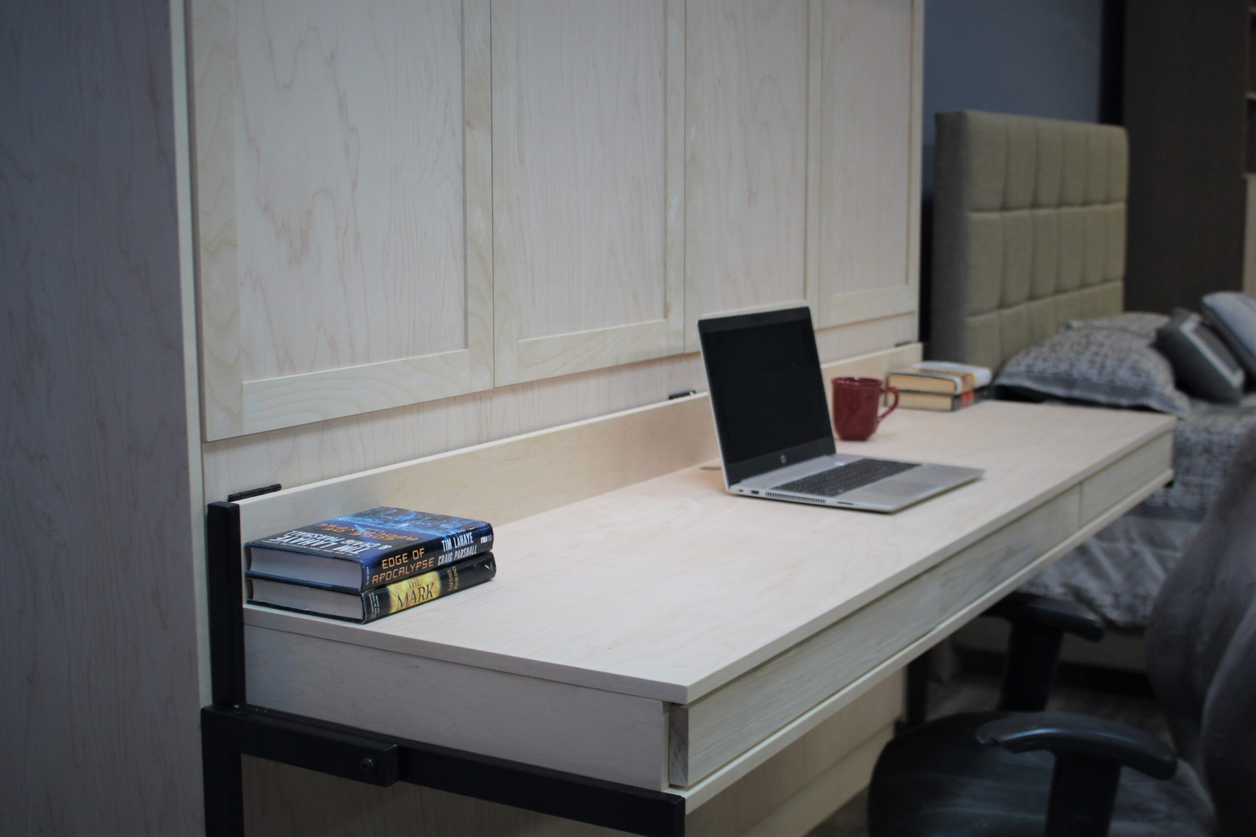 Horizontal Templeton Murphy Bed Stay Level Desk Close-up