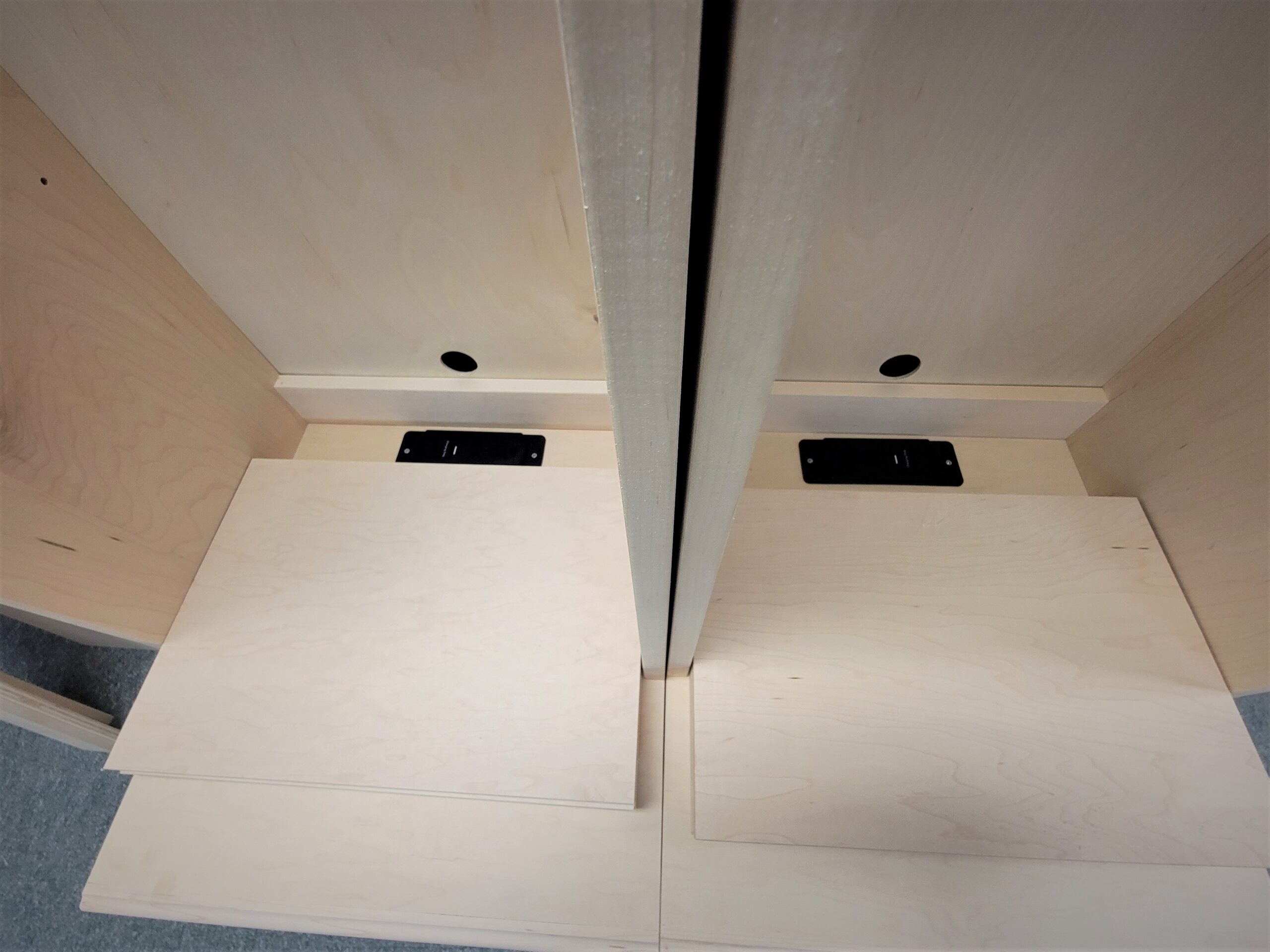 precut miller bookcase charging stations