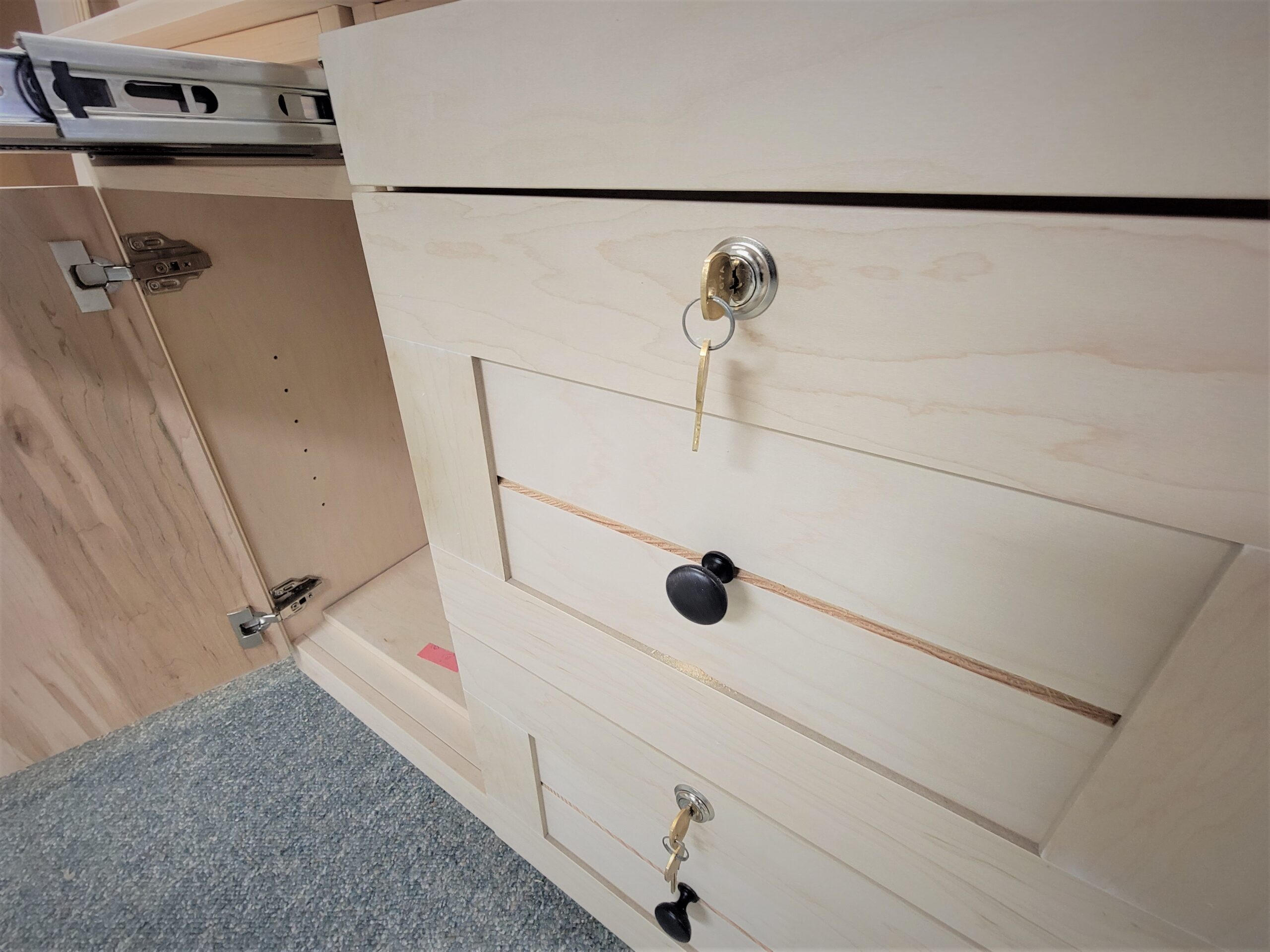 precut miller drawer locks