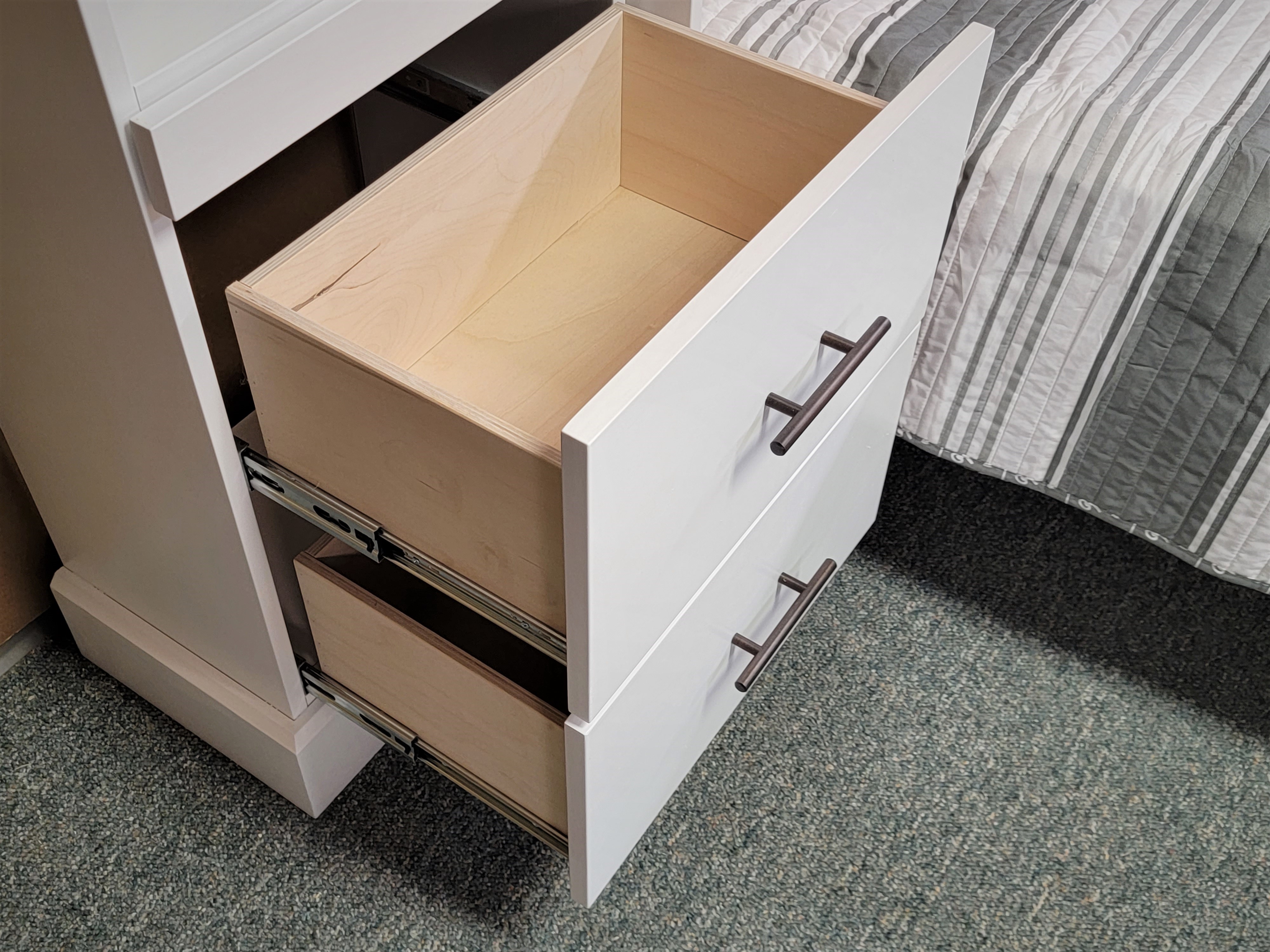 King Size Templeton Murphy Bed Standard Drawers in Bookcases