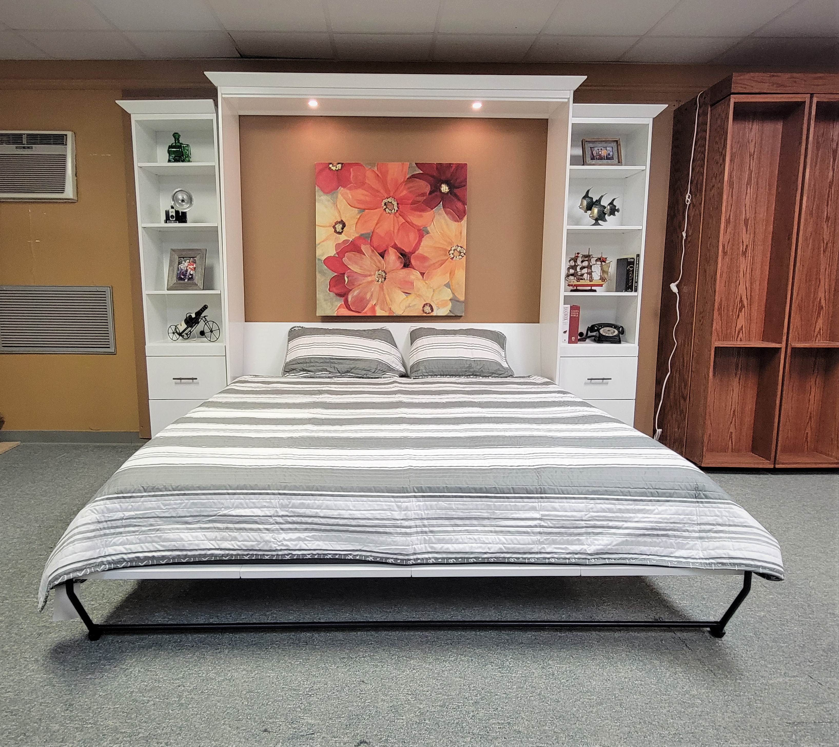 King Size Templeton Murphy Bed Front View of Murphy Bed Shown Open