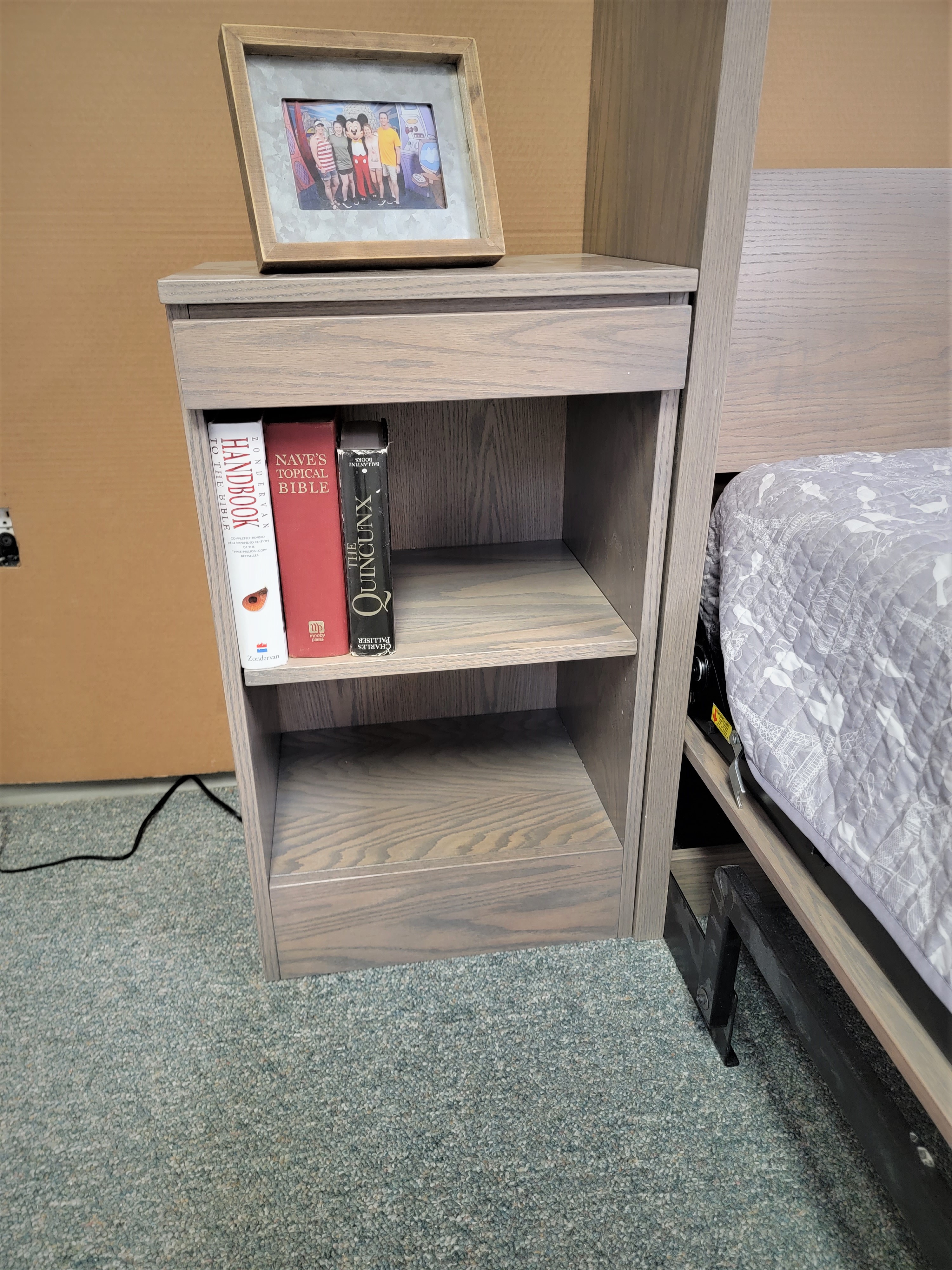 Classic Gray Barn Door Murphy Nightstands