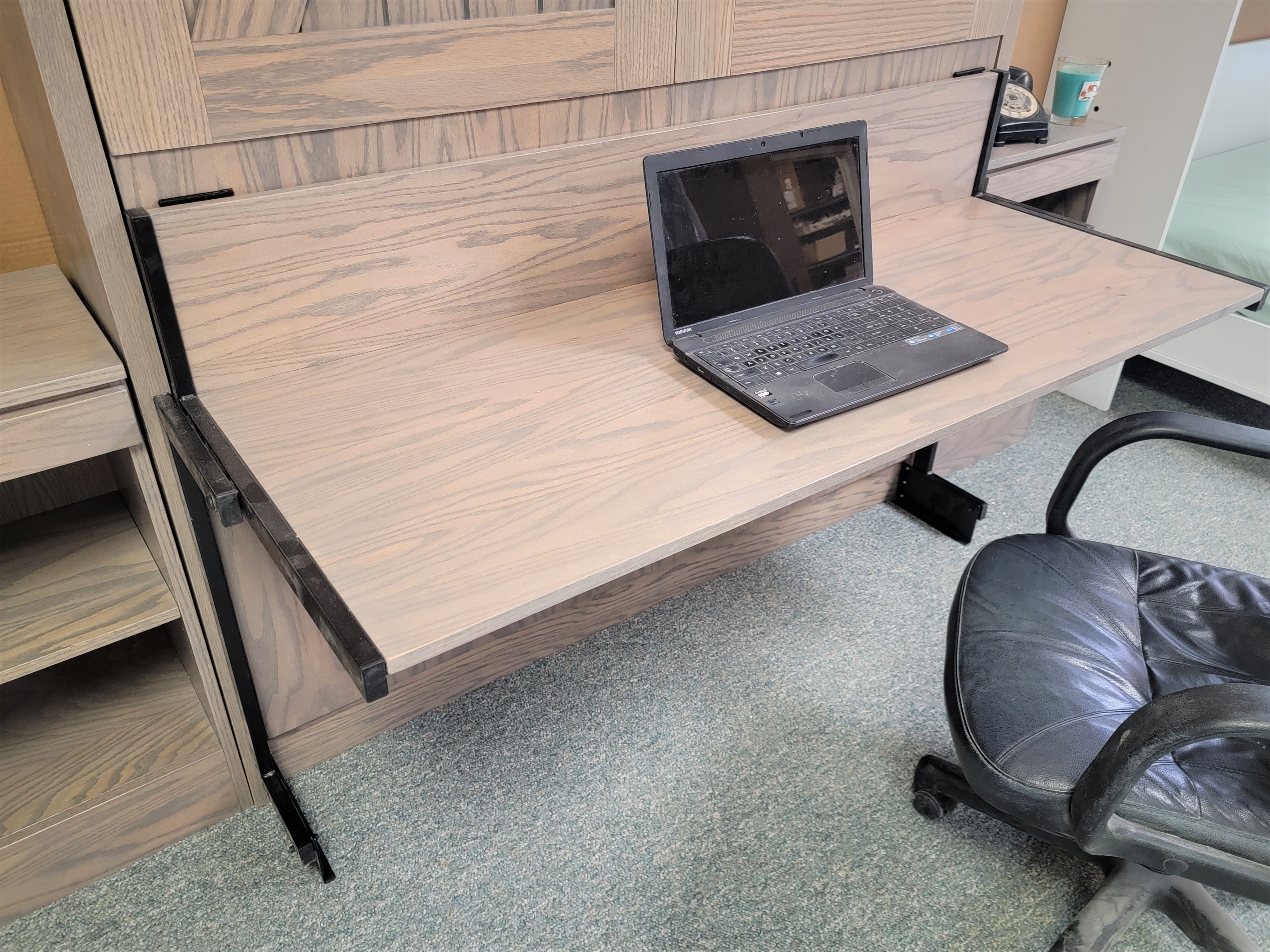 Classic Gray Barn Door Murphy Stay Level Desk