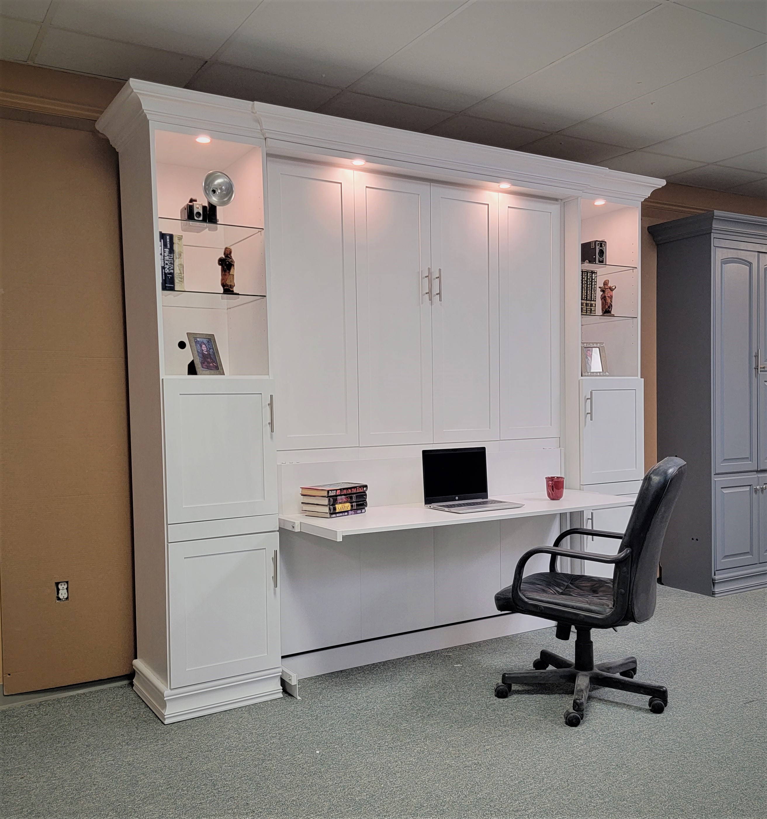 Templeton Murphy Bed Side View of Murphy Bed Shown Closed