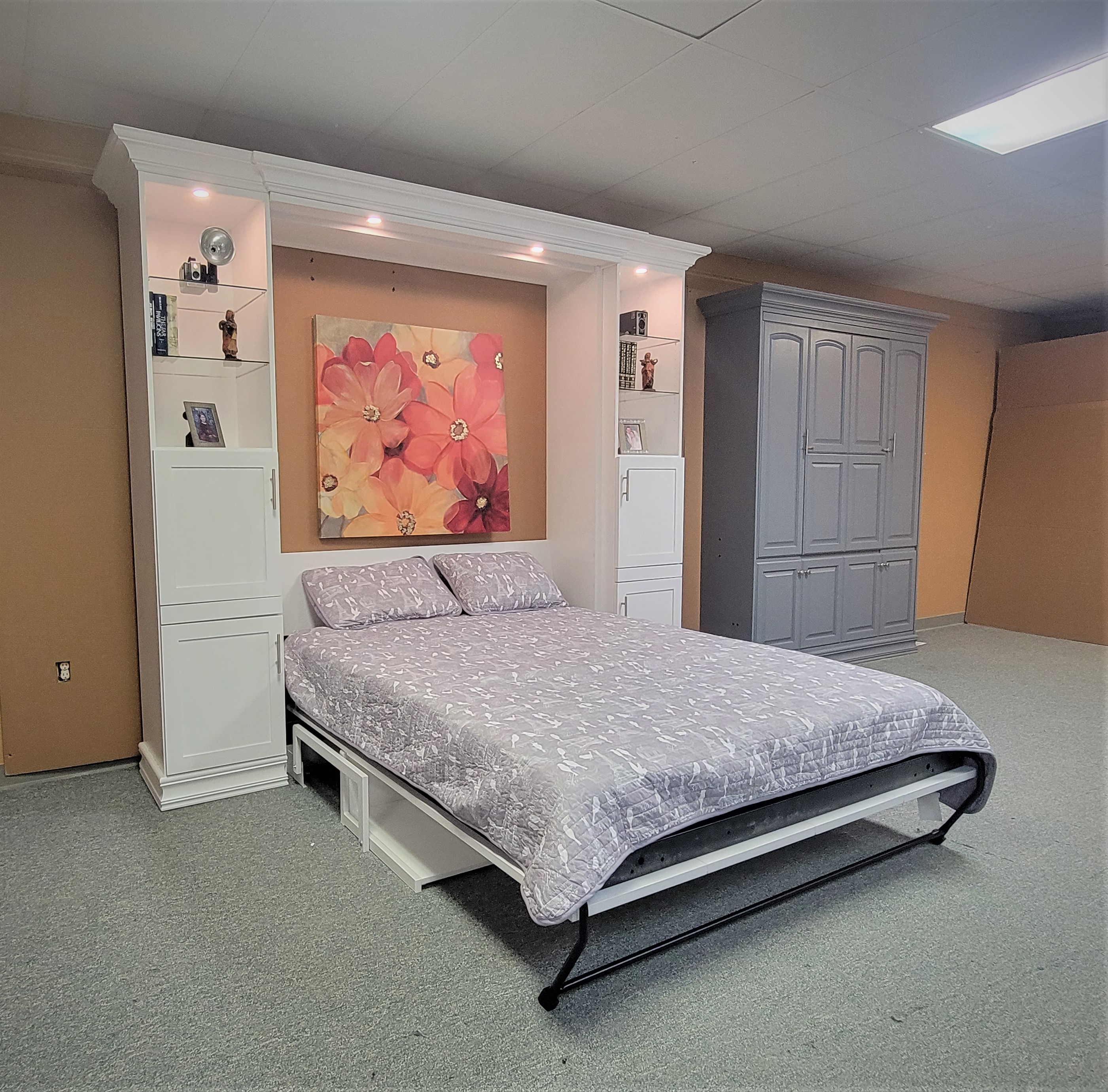 Templeton Murphy Bed Side View of Murphy Bed Shown Open