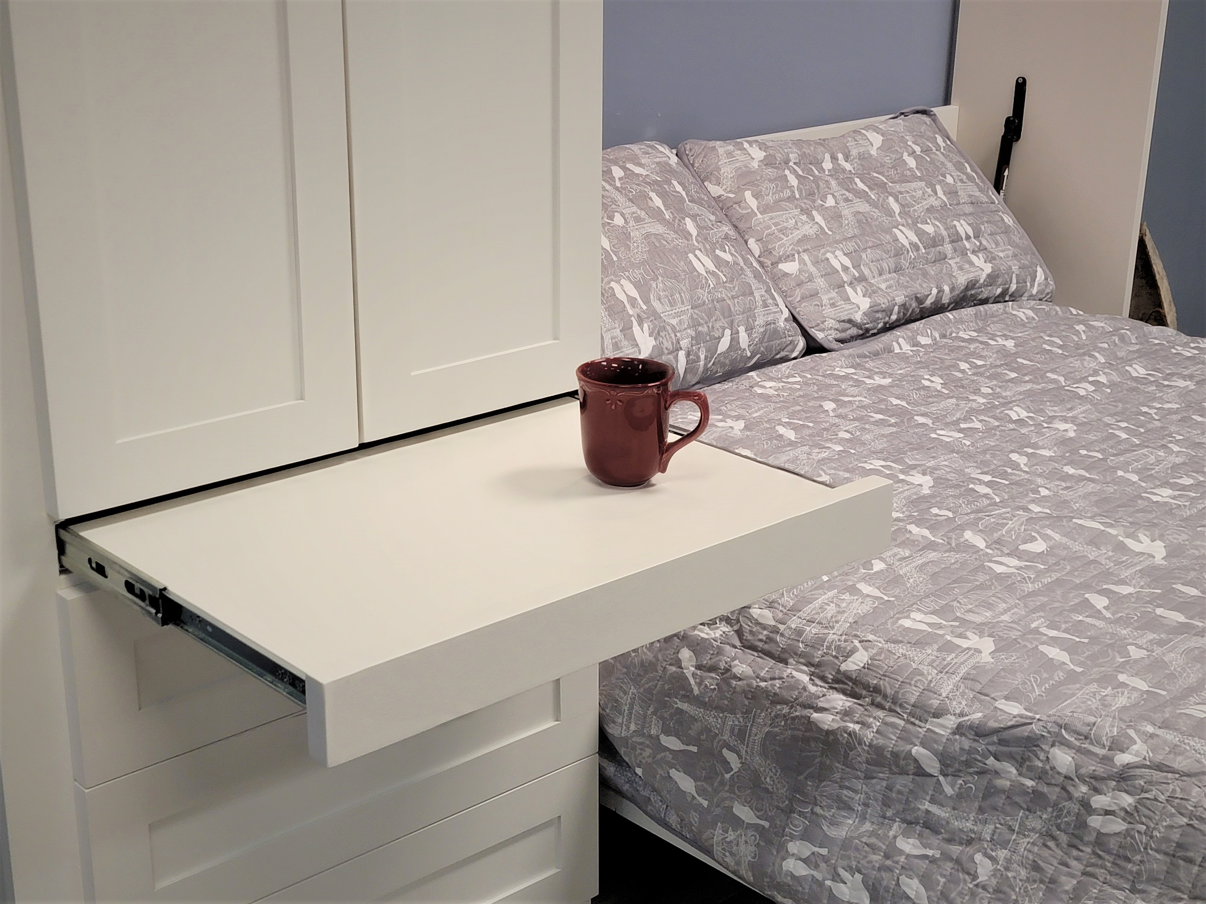 Shaker Murphy Bed Pullout Drink Tray
